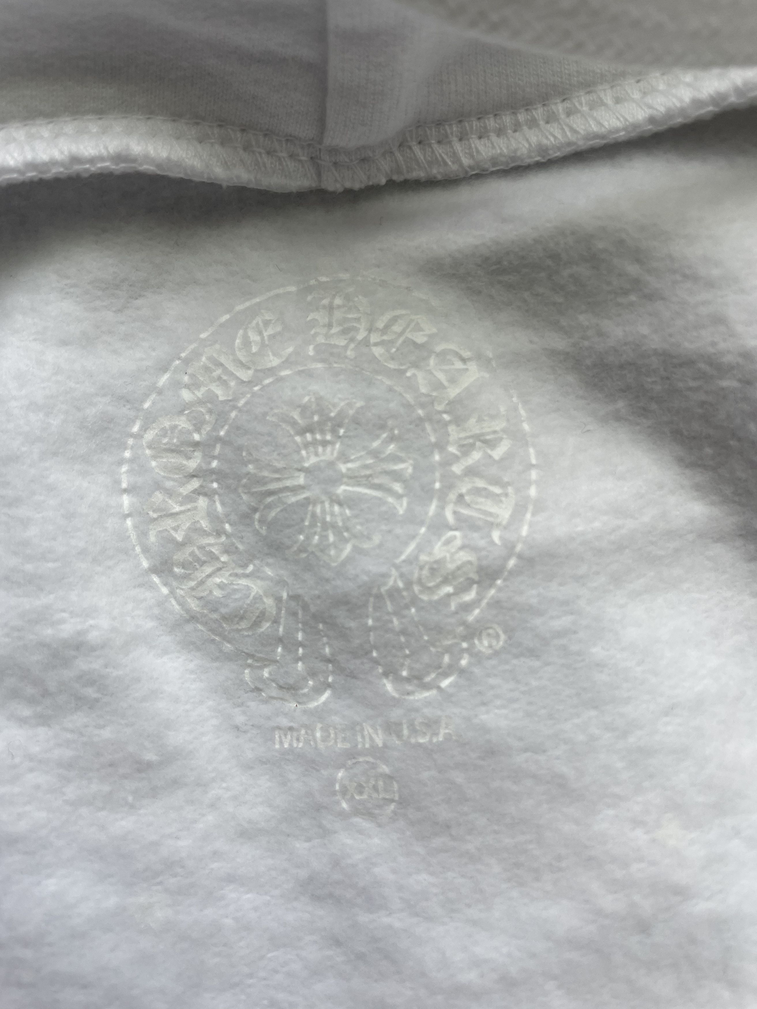 Chrome Hearts Chrome Hearts White Scroll Zip Up Hoodie Size US XXL / EU 58 / 5 - 8 Thumbnail