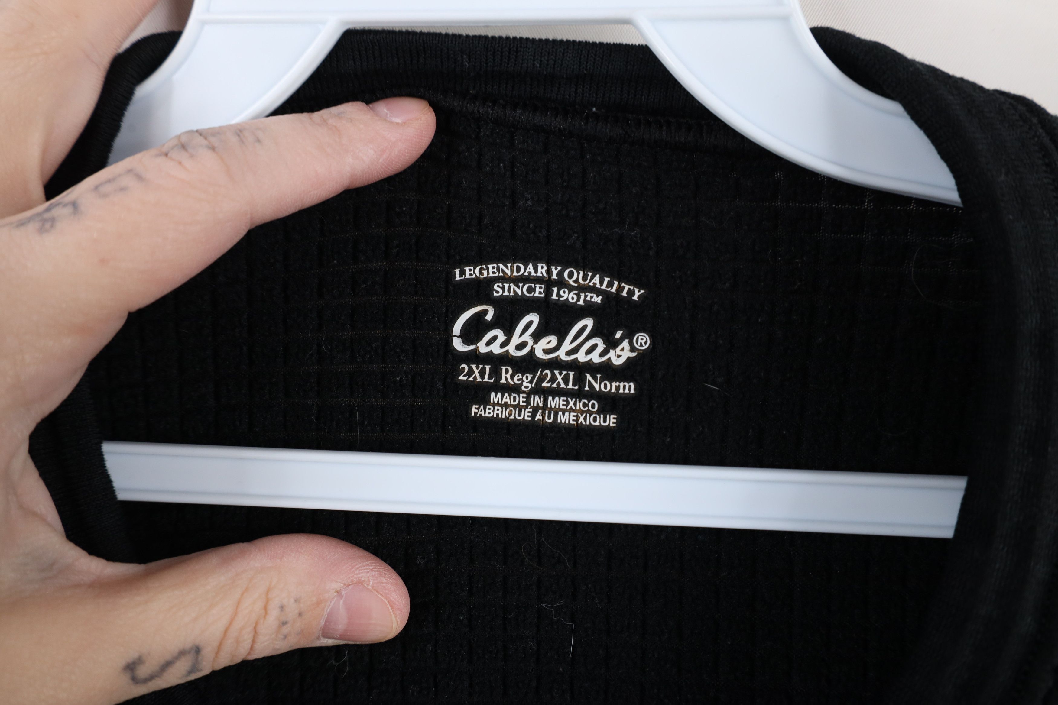 Cabelas × Vintage Vintage Cabelas Polartec Fleece Lined Thermal Base Sweater Size US XXL / EU 58 / 5 - 10 Thumbnail