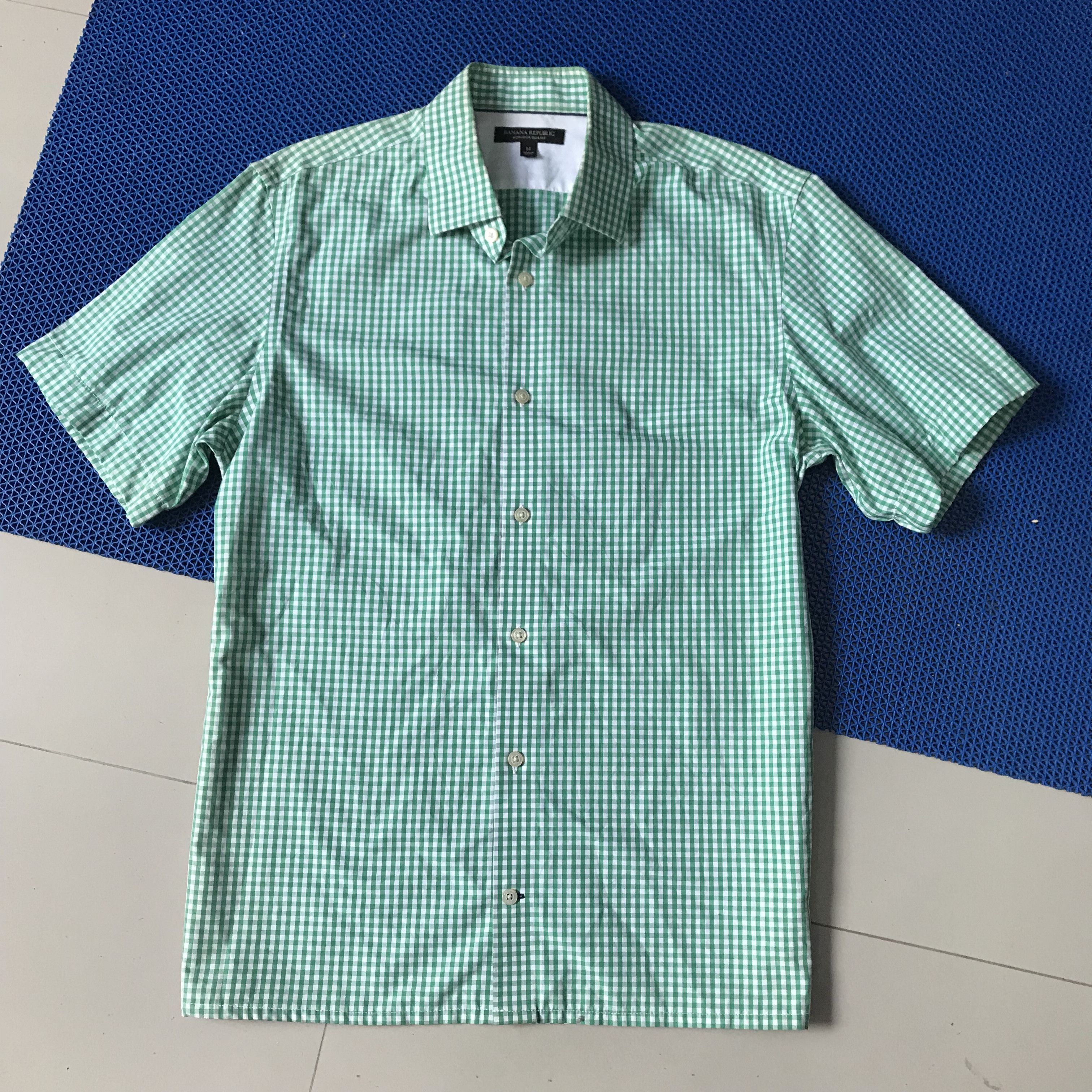 Banana Republic Banana Republic serenity Green gingham tartan size M officer Size US M / EU 48-50 / 2 - 9 Thumbnail