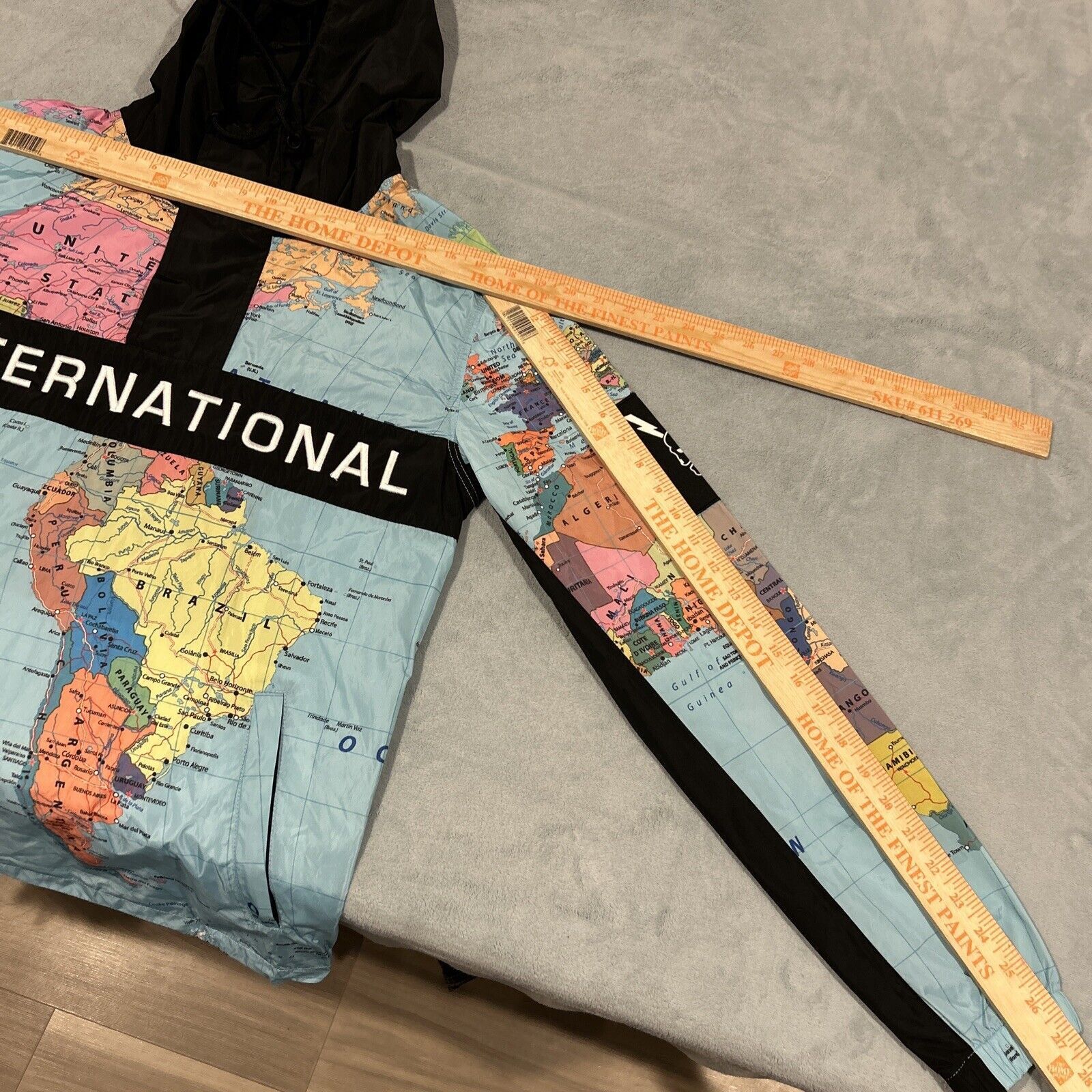 Hudson Hudson World Map AOP Windbreaker Jacket Mens Medium Chest 21 Size US M / EU 48-50 / 2 - 7 Thumbnail