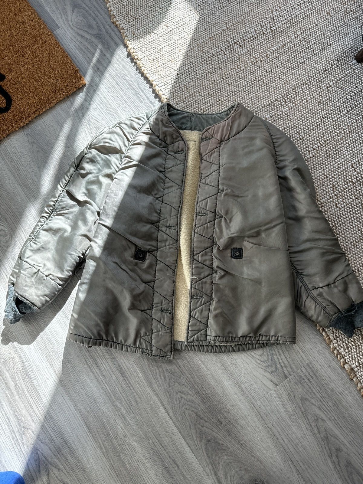 image of Lined Military Jacket in Green, Men's (Size Large)