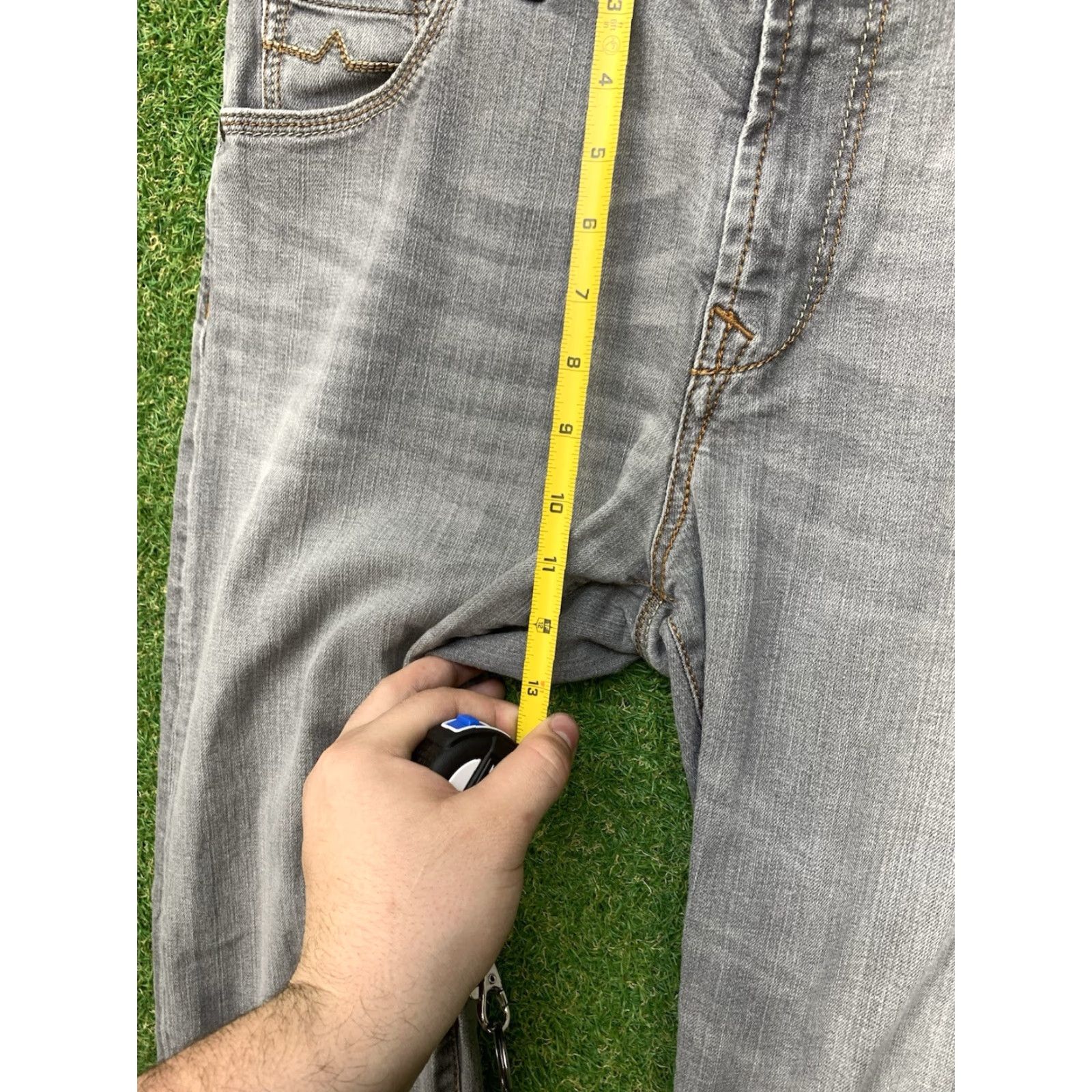 Vintage ALBERTO Jeans 34X34 Grey Modern Stone Fit Straight Rise Casual Mens Size US 34 / EU 50 - 7 Thumbnail