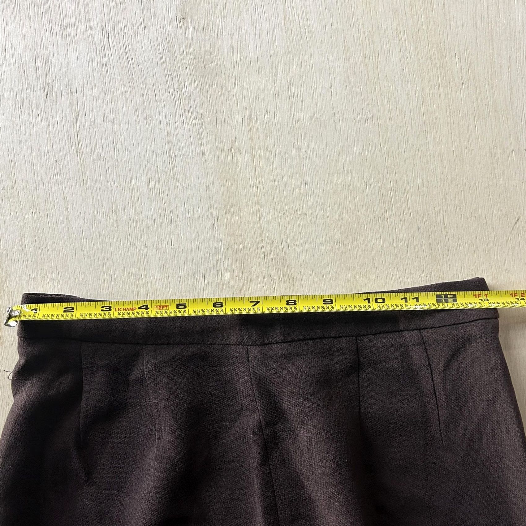 Vintage VINTAGE Regina Rubens Dress Pants Womens 38 Brown Crepe Side Zip Made In France Size 26" / US 2 / IT 38 - 5 Thumbnail