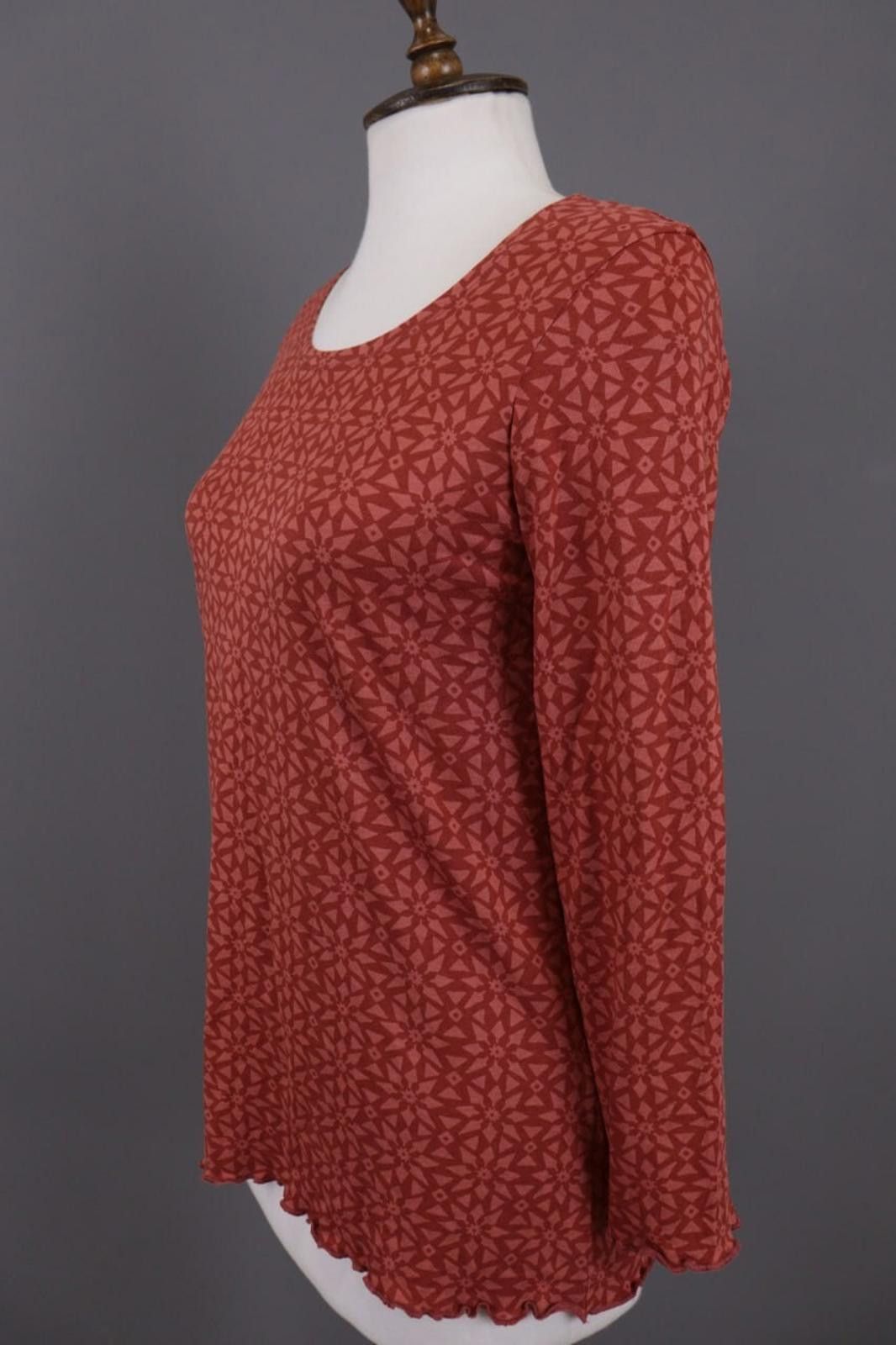 Designer Gudrun Sjorden Red Printed Tunic Shirt Size Size S Size S / US 4 / IT 40 - 6 Thumbnail