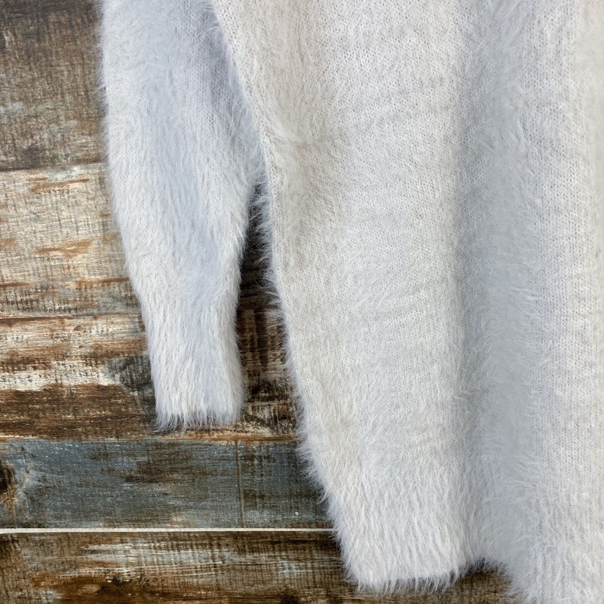 Homespun Knitwear DL Cinema Club Gray fur shaggy mohair Knitwear #C1108 Size L / US 10 / IT 46 - 7 Thumbnail