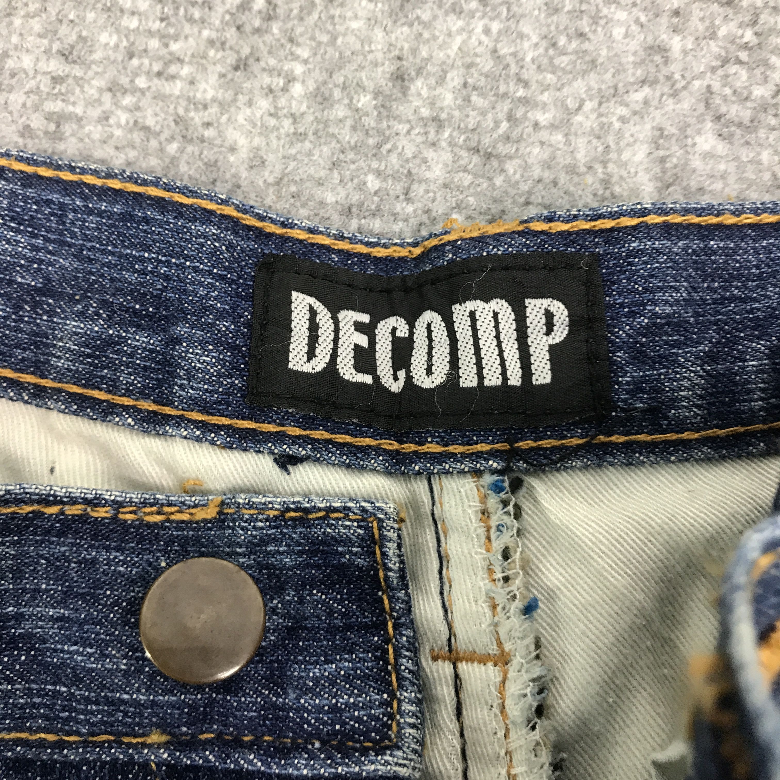 Japanese Brand decomp Baggy patchwork style denim jean Size US 31 - 11 Thumbnail