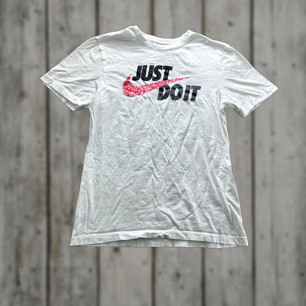 Nike Nike Shirt Mens Small White Just Do It Graphic Swoosh Logo Athletic T-Shirt Size US S / EU 44-46 / 1 - 1 Thumbnail