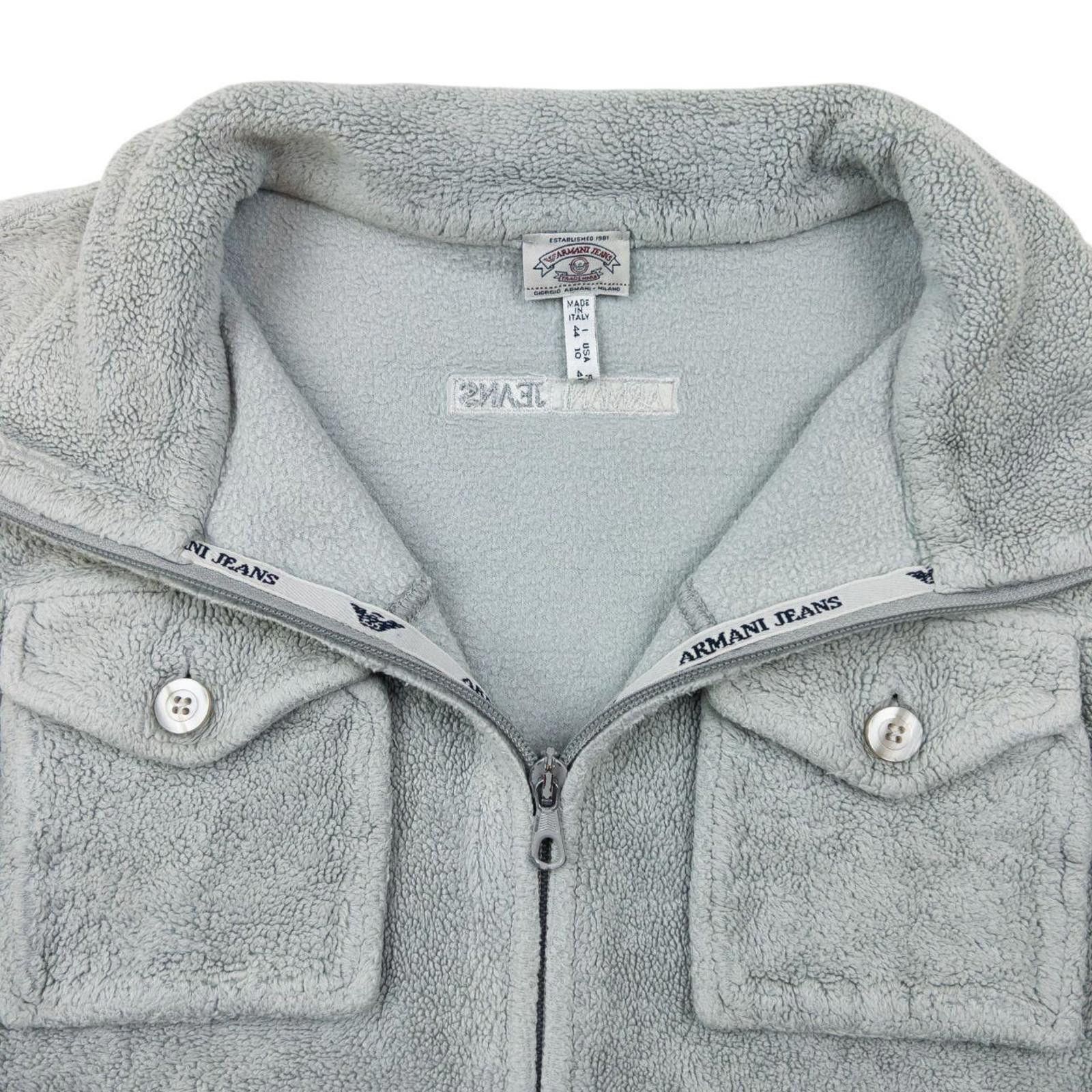 Other Vintage 90s Armani Jeans Cropped Fleece Jacket Womens Size M Size M / US 6-8 / IT 42-44 - 5 Thumbnail