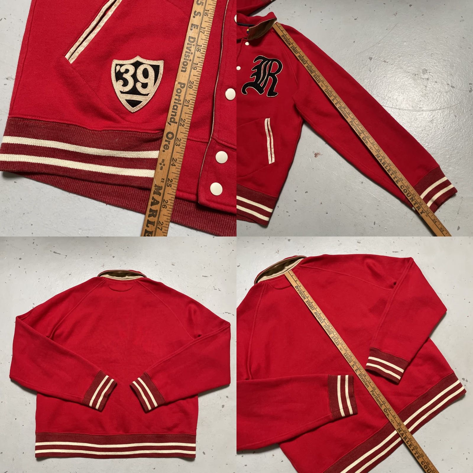 Vintage VINTAGE Polo Ralph Lauren Cotton Baseball Bomber Jacket L Red Navy Crest Patch 90s Y2K Mens Womens Unisex Adults Polo Rugby Shirt? Size US L / EU 52-54 / 3 - 8 Thumbnail