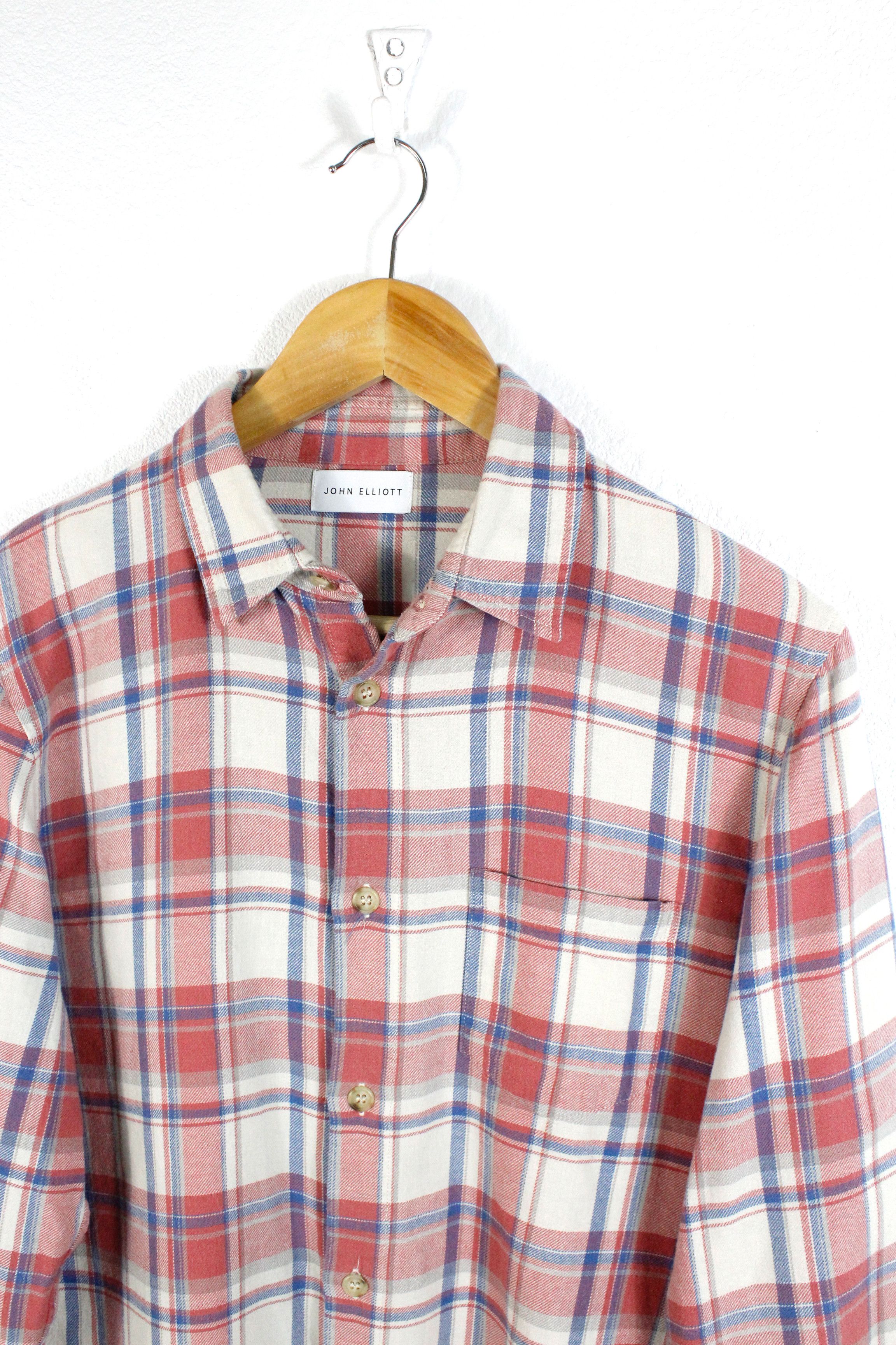 Flannel × John Elliott John Elliott Red Check Flannel Shirt Size 2 Size US S / EU 44-46 / 1 - 2 Thumbnail