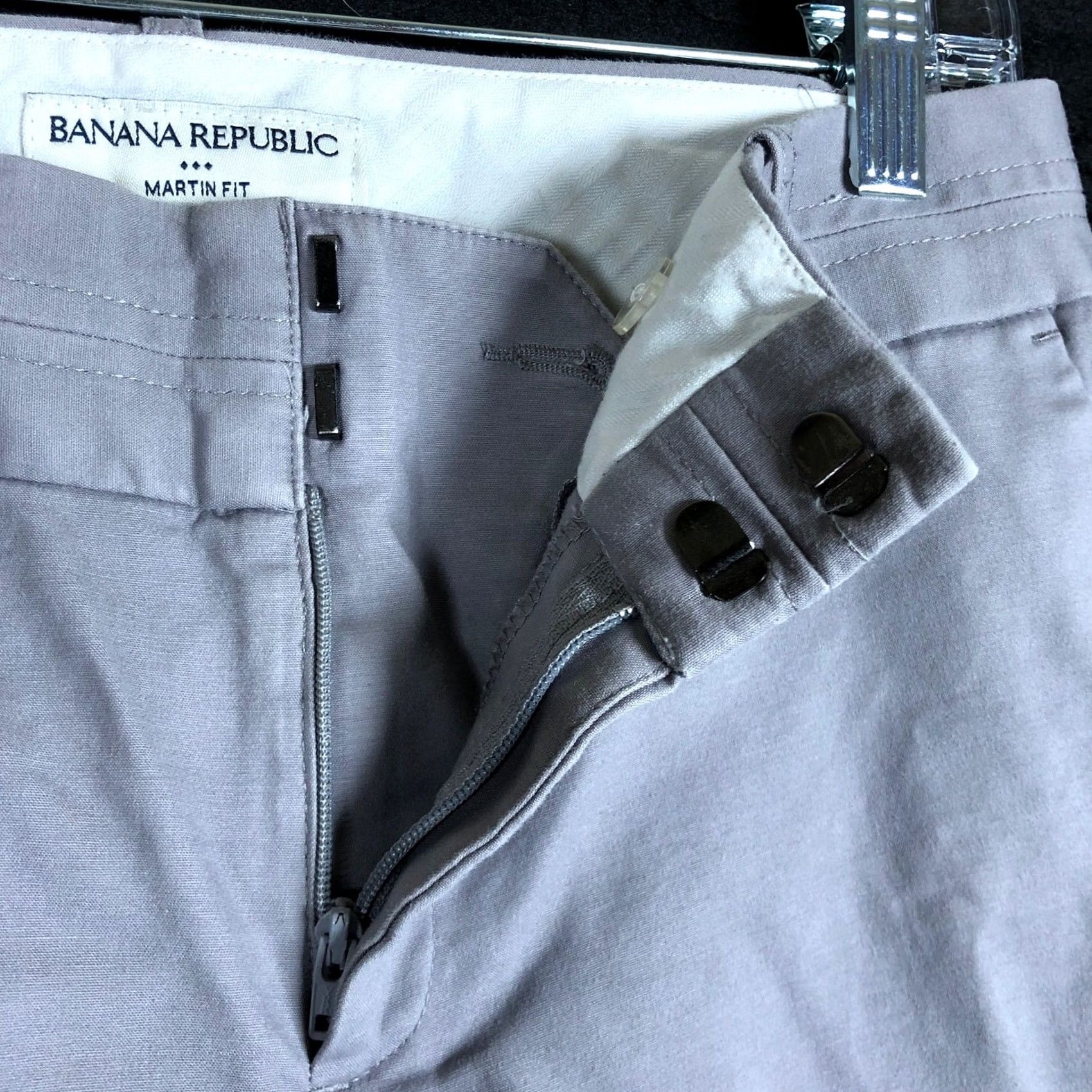 Banana Republic Banana Republic Womens Pants Gray Mid Rise Martin Fit Straight Stretch 6 Pants WWNS Regular Casual Workwear Office Dress Pants Girls Womens Size 30" / US 8 / IT 44 - 4 Thumbnail