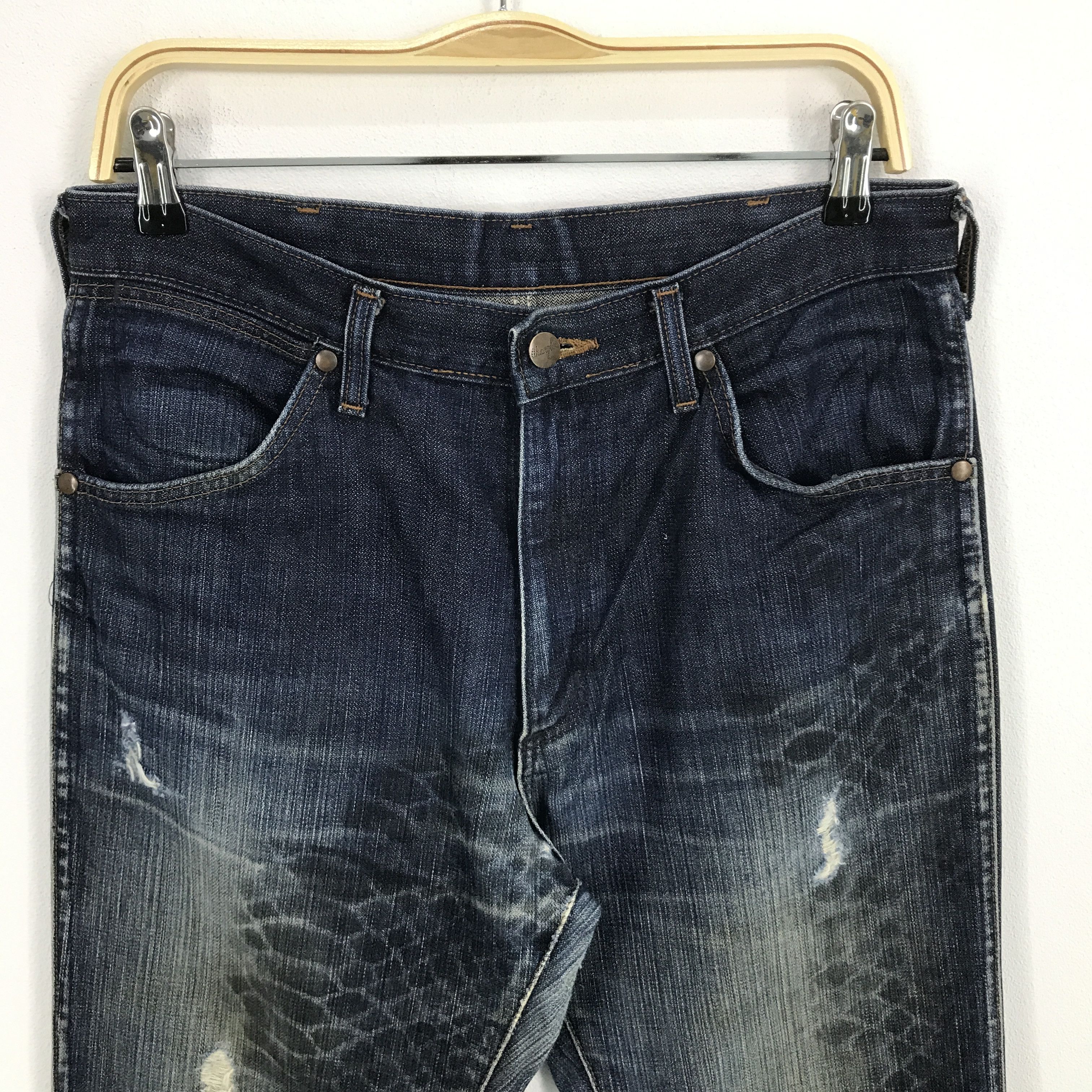Japanese Brand × Wrangler Flared wrangler style value bootcut Denim jeans pants Size US 31 - 3 Thumbnail