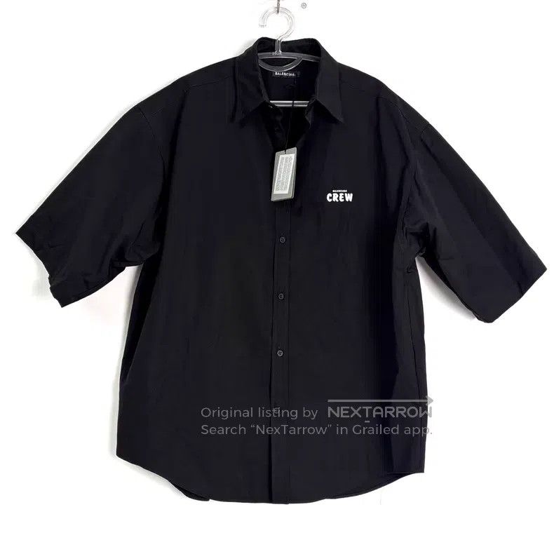 Balenciaga Balenciaga Black Letter Short Sleeve Shirt Size XS / US 0-2 / IT 36-38 - 1 Thumbnail
