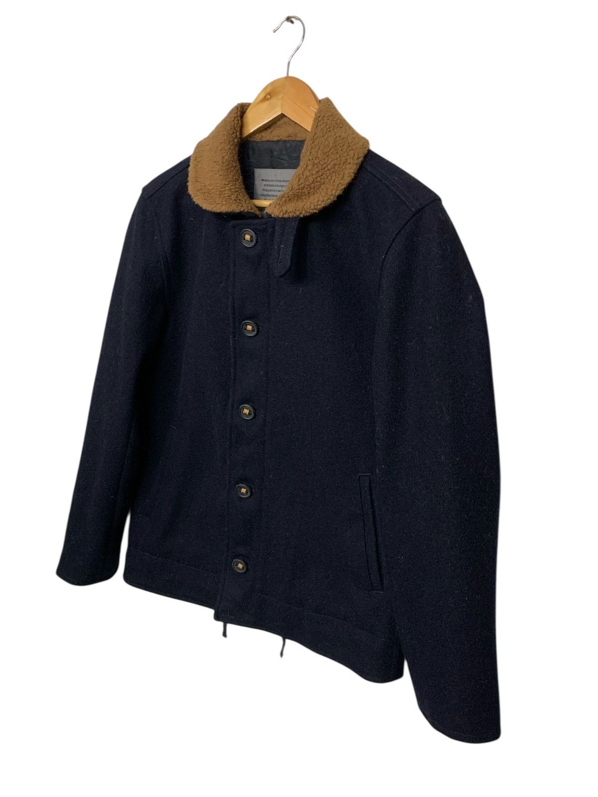 Designer × Journal Standard × Yohji Yamamoto Rare Japanese Journal Standard Zipper Down Wool Jacket Size US M / EU 48-50 / 2 - 2 Thumbnail