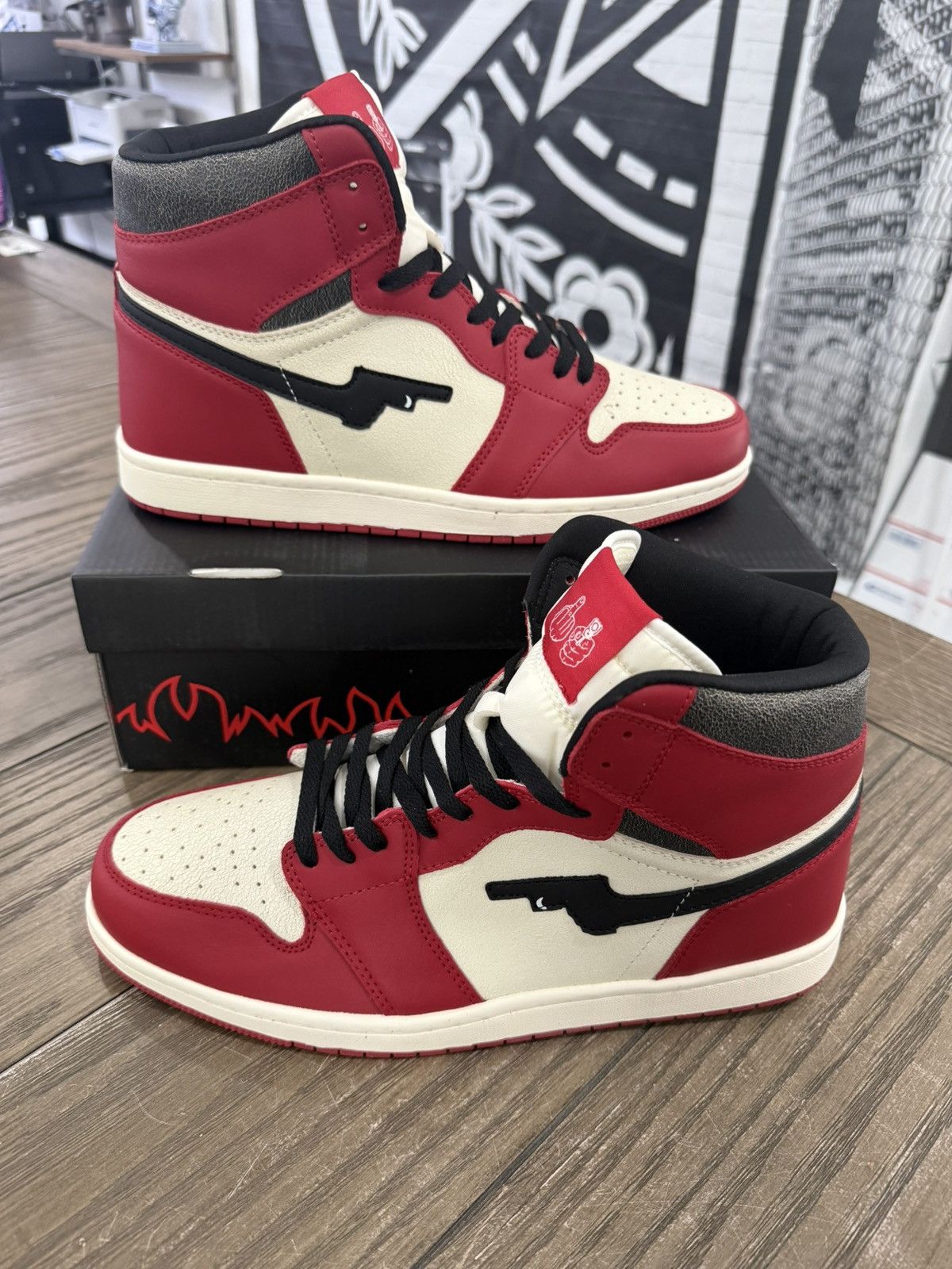 Designer 🖕🏻 FYB Fuck Your Brand Chicago Custom High Top Size 13 🖕🏻 Size US 13 / EU 46 - 3 Thumbnail