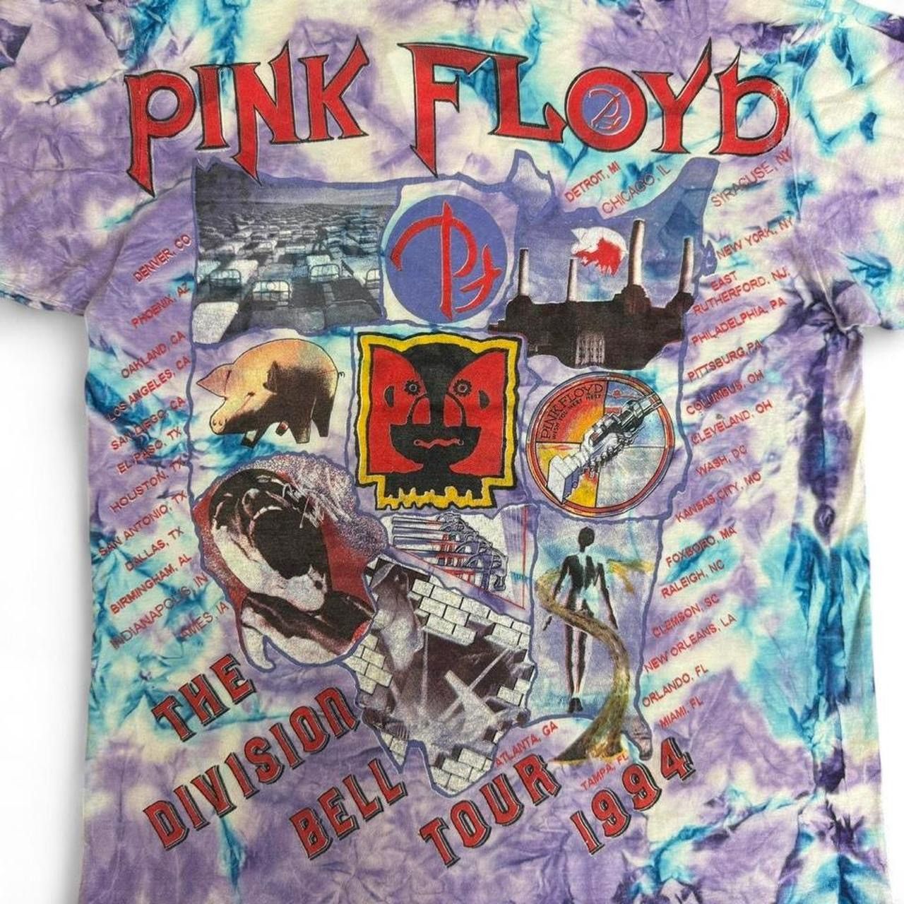 Other Pink Floyd The Division Bell Tour 1994 tie dye tee size L Size US L / EU 52-54 / 3 - 4 Thumbnail