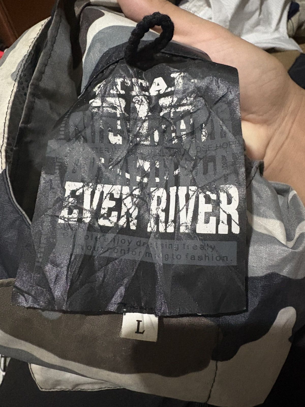Japanese Brand Even River Camouflage Hooded Windbreaker Jacket Size US L / EU 52-54 / 3 - 15 Thumbnail