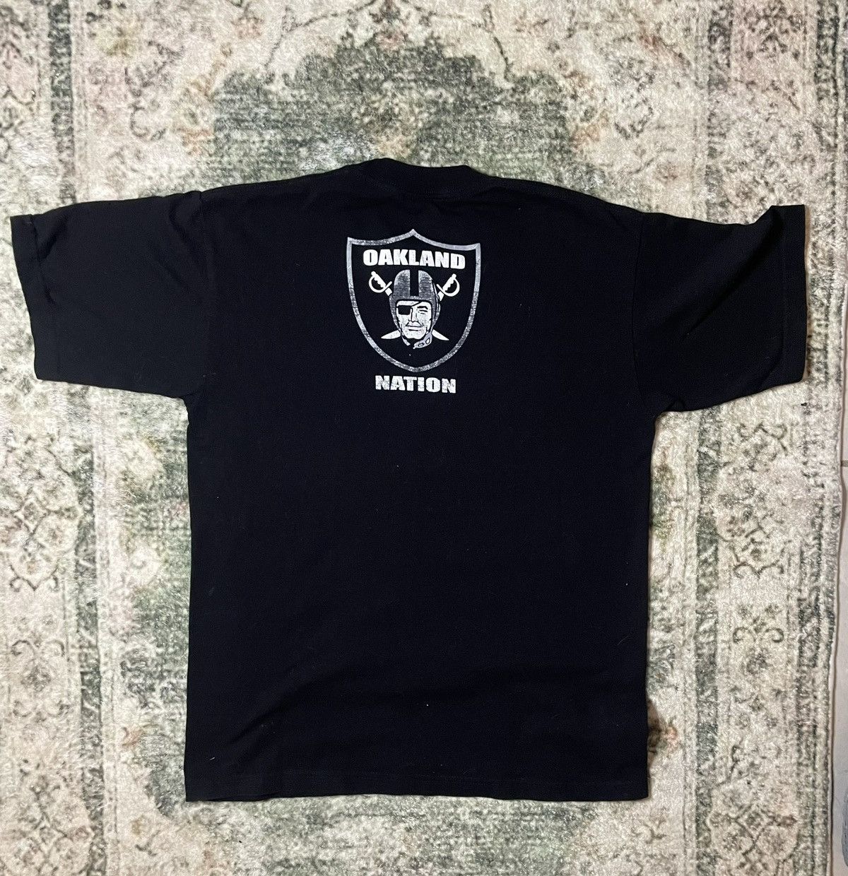 Vintage Oakland Raiders Nation T-shirt Size US M / EU 48-50 / 2 - 2 Thumbnail
