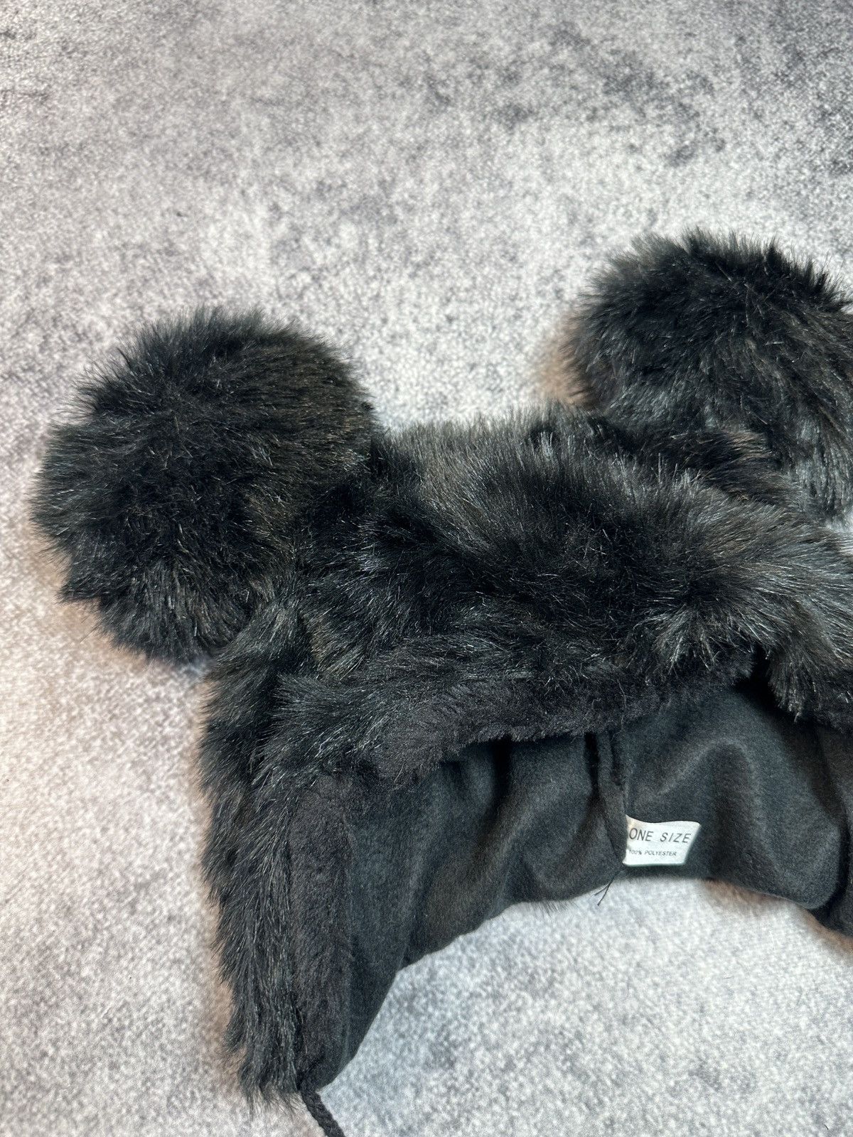 Other Y2K Fur Hat Ears Black Avant Garde Opium Casual USA VTg Size ONE SIZE - 2 Thumbnail