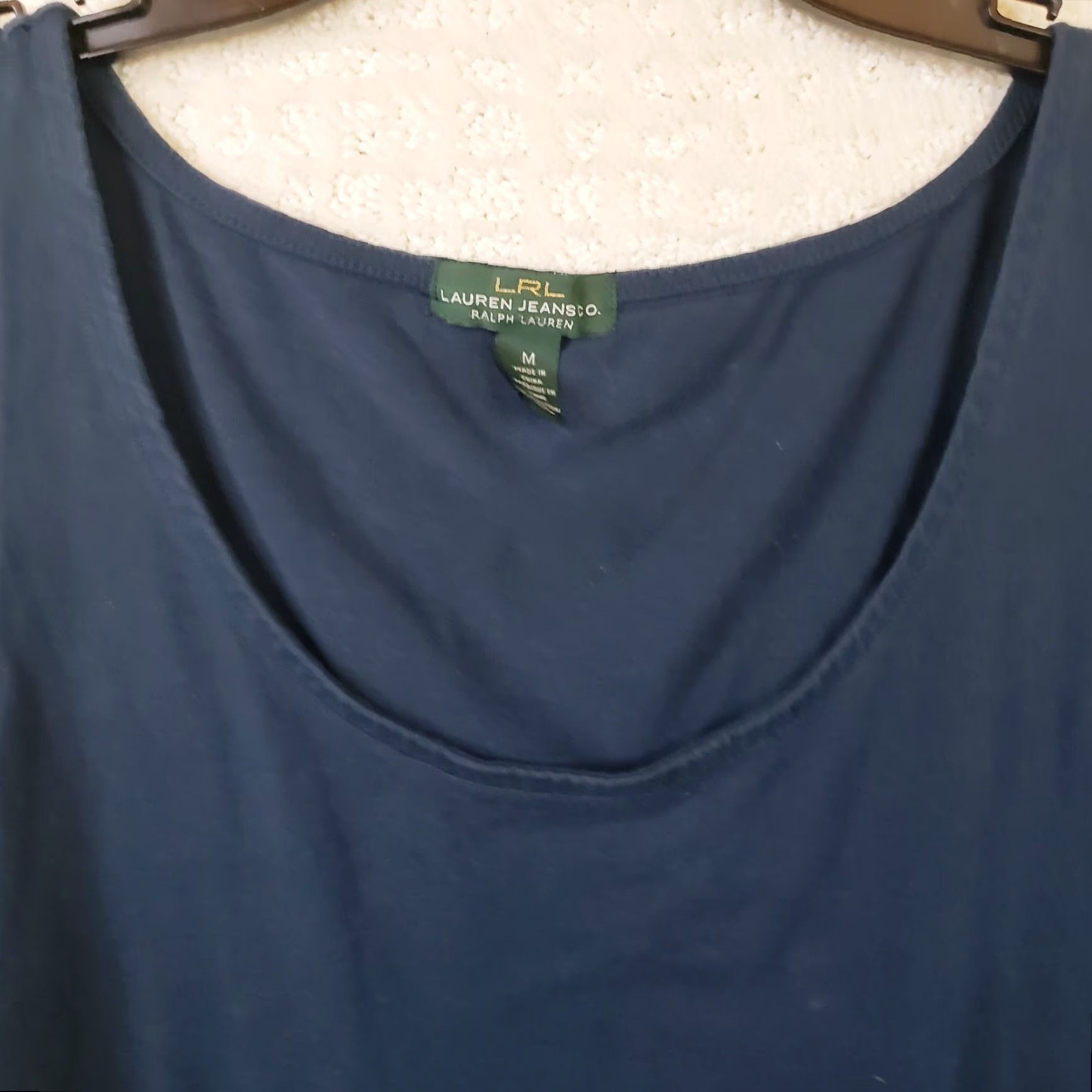 Ralph Lauren Ralph Lauren Polo Jean Co. Women's M Tank Dress Navy Blue Sleeveless Crew Neck Logo Casual Knee-Length Size M / US 6-8 / IT 42-44 - 4 Thumbnail