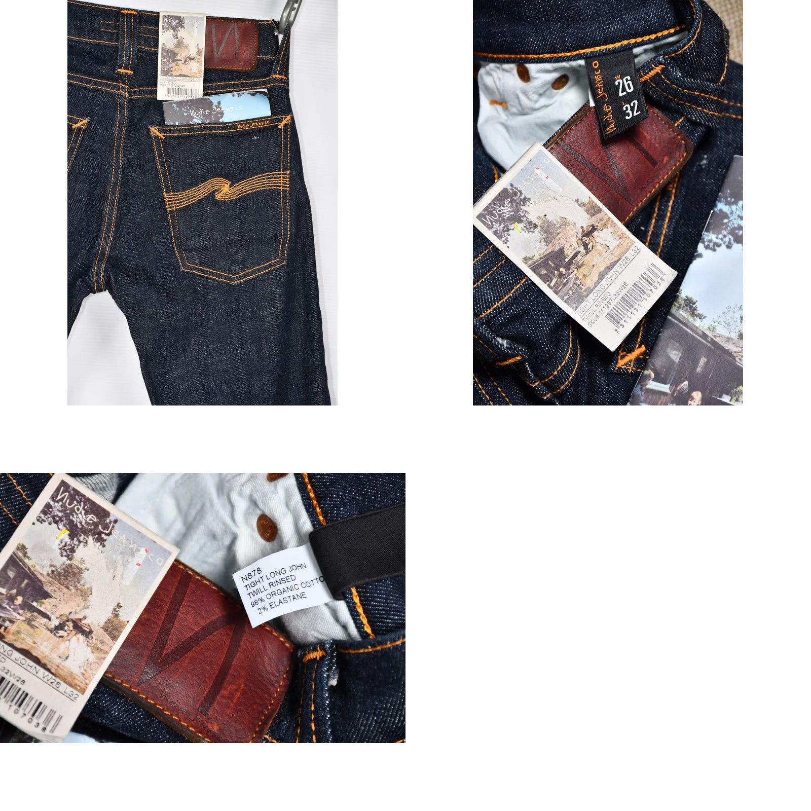 Nudie Jeans Nudie Jeans Tight Long John Twill Rinsed Women's Jeans W26 L32 Blue Slim 5-Pocket Denim Regular Size XS-XXL not needed Size 26" / US 2 / IT 38 - 8 Thumbnail