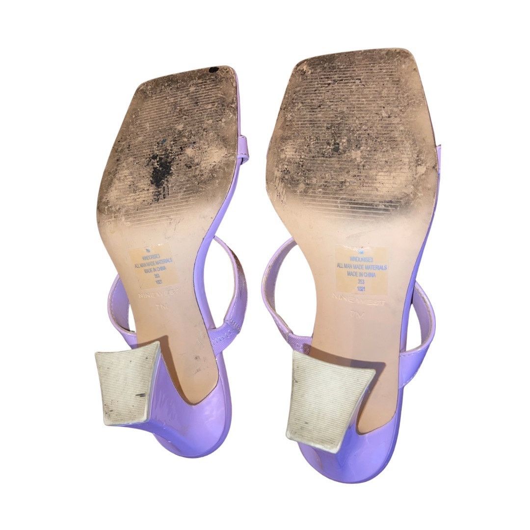Nine West Y2K Dilene Dressy Purple Sandal Heel Size 7 90s Party Chic Size US 7 / IT 37 - 4 Thumbnail