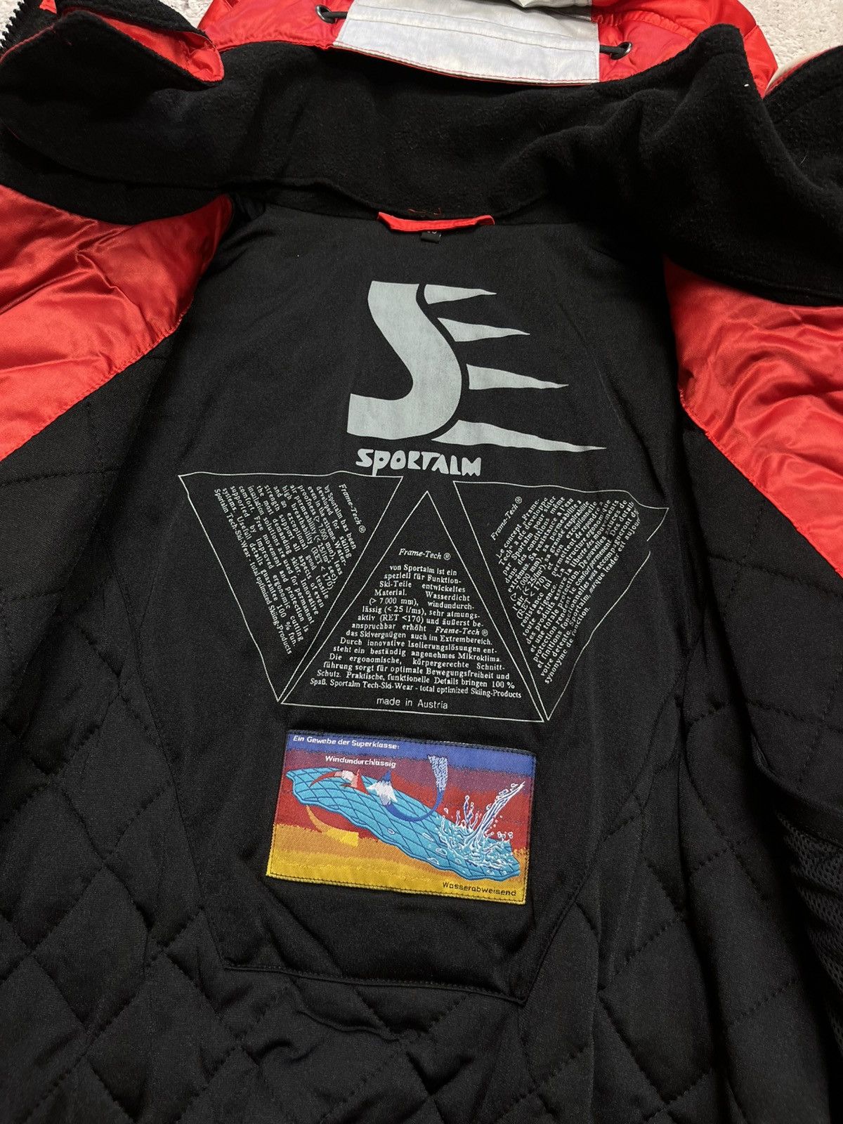 Sportalm Kitzbuhel Vintage Sportalm Red Silver Ski Jacket Belted Hooded Size 40 Size M / US 6-8 / IT 42-44 - 18 Thumbnail