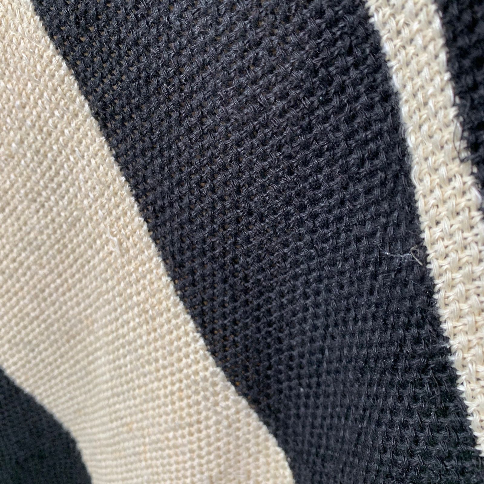 Ralph Lauren Size M/L Black Beige Linen Silk Color Block Cardigan Size M / US 6-8 / IT 42-44 - 6 Thumbnail