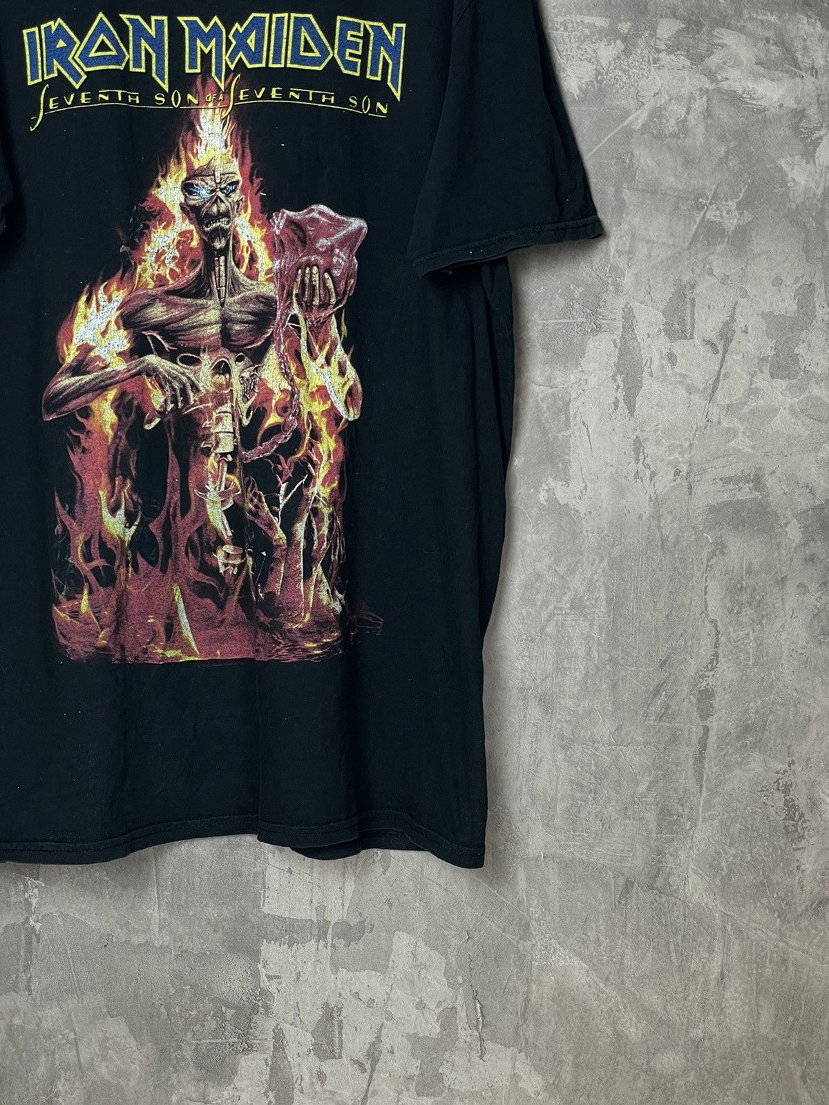 Band Tees × Iron Maiden × Vintage Vintage 00s Iron Maiden Retro Style Metal Black T shirt Size US L / EU 52-54 / 3 - 6 Thumbnail
