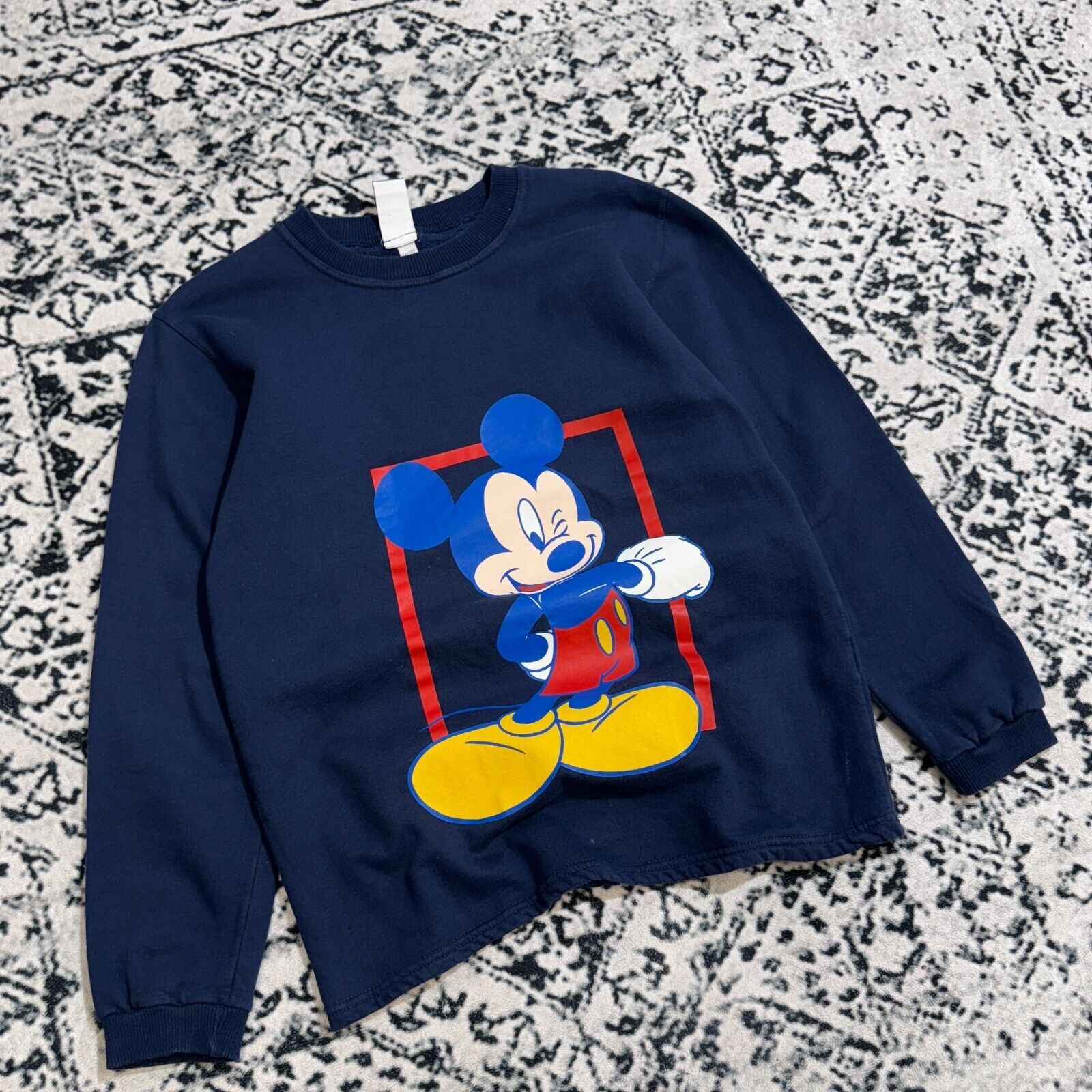 Vintage Vintage Navy Coton Crewneck Size XS Mickey Mouse Walt Disney Size US XS / EU 42 / 0 - 4 Thumbnail
