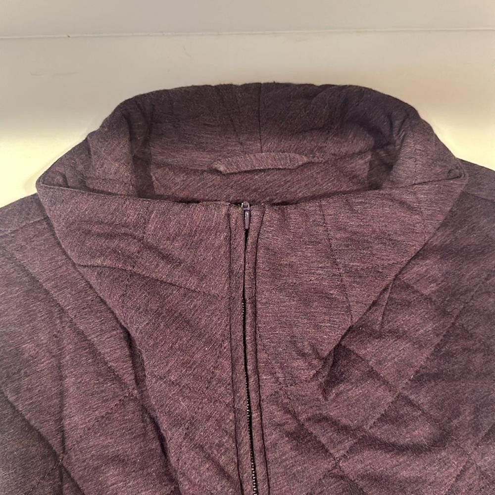 Eileen Fisher Eileen Fisher Quilted Vest Heathered Purple Full Zip Small Size S / US 4 / IT 40 - 6 Thumbnail
