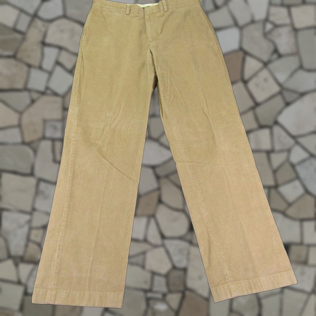 Vintage L.L. Bean Chino Pants Mens 35x34 Beige Corduroy Casual Straight Outdoor Size US 35 - 1 Thumbnail