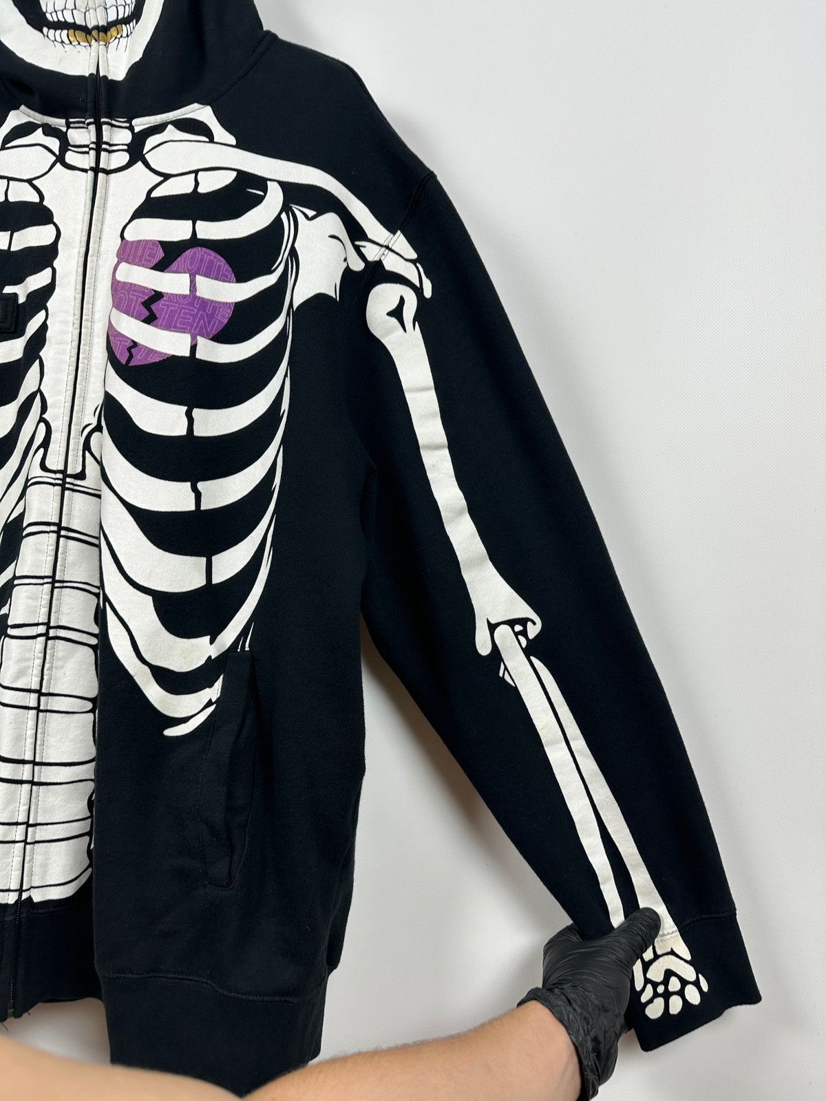 LRG 2006 Vintage LRG Dead Serious Skeleton Hoodie Size US XL / EU 56 / 4 - 11 Thumbnail