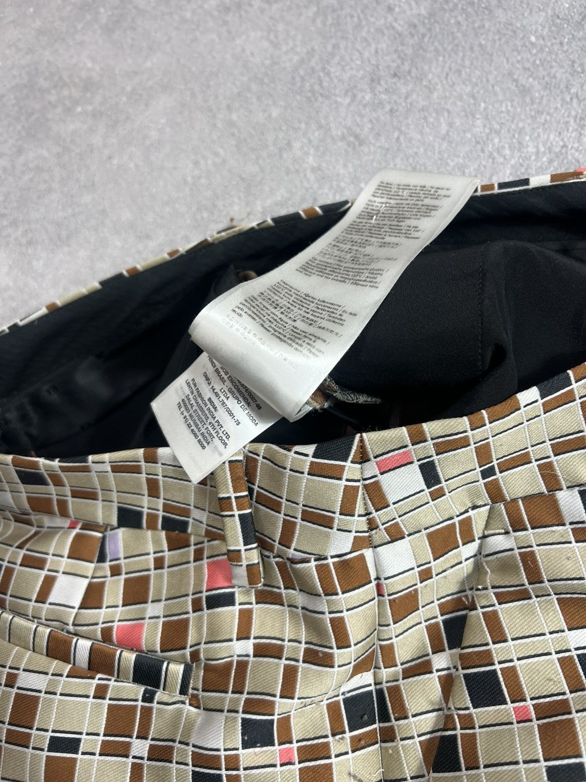Fendi Fendi Women's Made In Italy Wool Silk Blend Geometric Print Size 42S - 10 Thumbnail