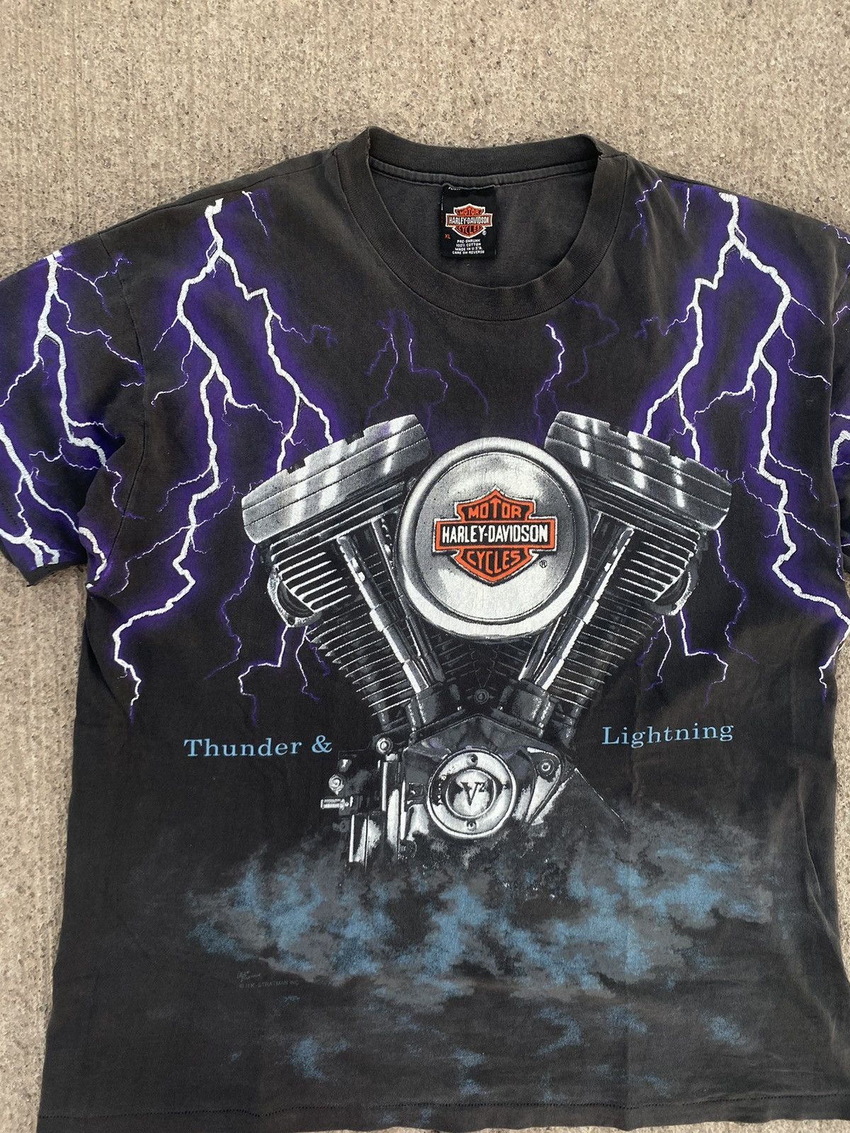 Harley Davidson Harley Davison “Thunder & Lighting” T-Shirt Size US XL / EU 56 / 4 - 4 Thumbnail