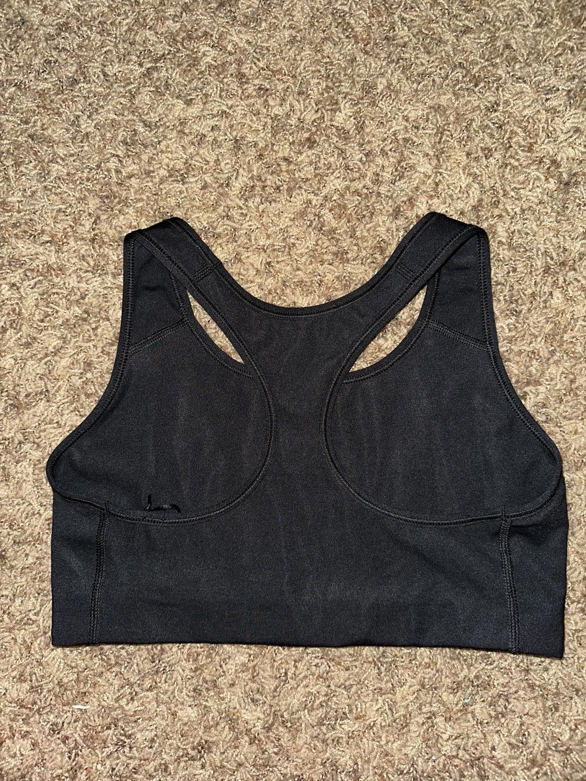 Nike Nike Pro Swoosh Black Medium Support Bra Women's (Non PAD) Size ONE SIZE - 3 Thumbnail