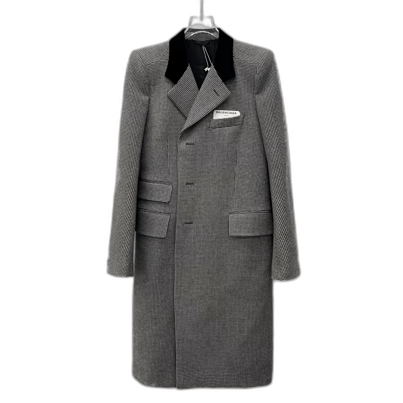 Balenciaga Balenciaga ColorBlocked Wool Long Coat-2505 Size S / US 4 / IT 40 - 1 Thumbnail