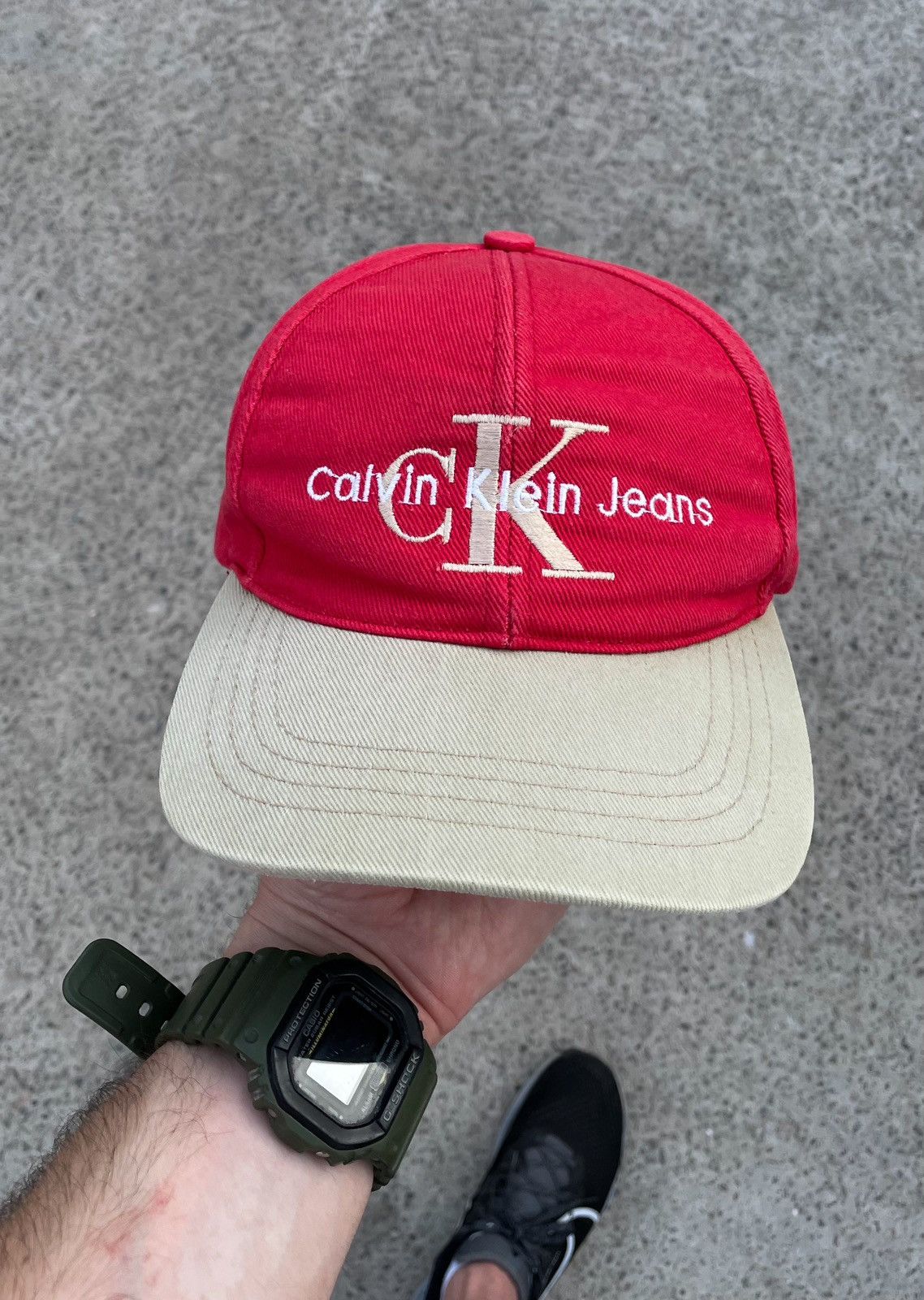 Calvin Klein × Vintage Vintage Calvin Klein Embroidered USA Hat Cap Y2K Size ONE SIZE - 8 Thumbnail