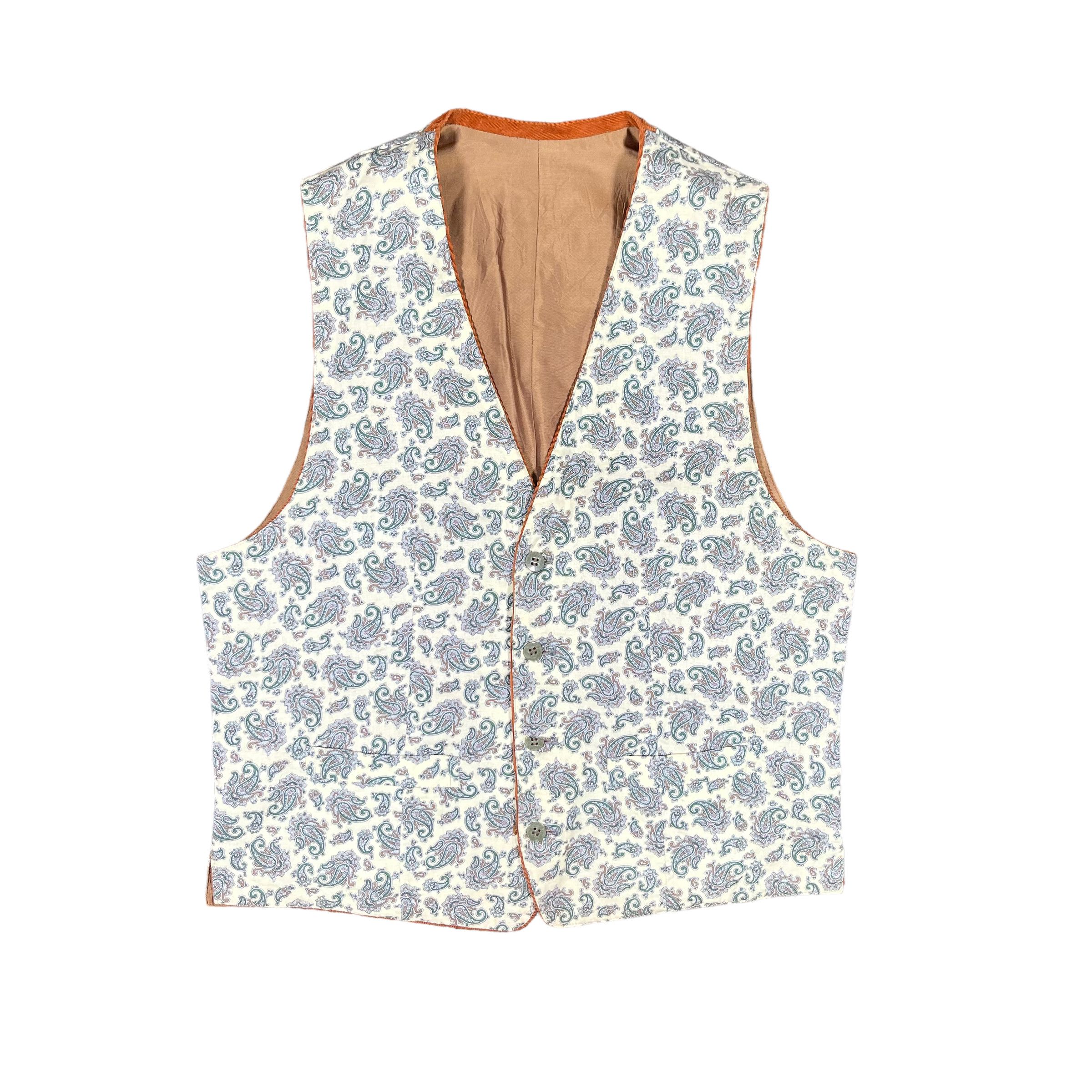 Yohji Yamamoto Yohji Yamamoto Y's Paisley Corduroy Reversible 1980s Vest Size US M / EU 48-50 / 2 - 1 Thumbnail