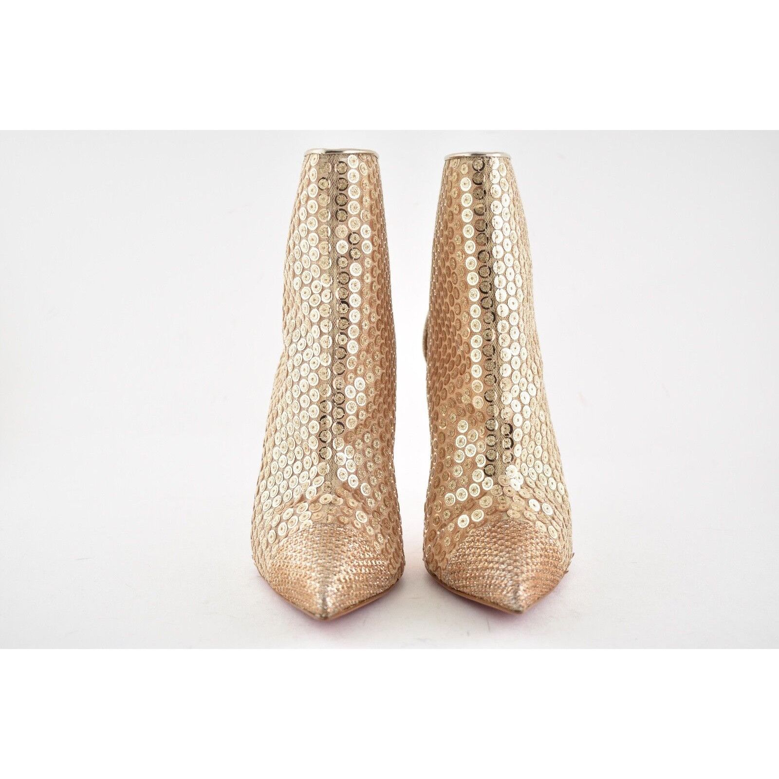 Christian Louboutin Gipsybootie SPC 100 Nude Glitter Mesh Heel Boot Bootie 38.5 Size US 8.5 / IT 38.5 - 5 Thumbnail