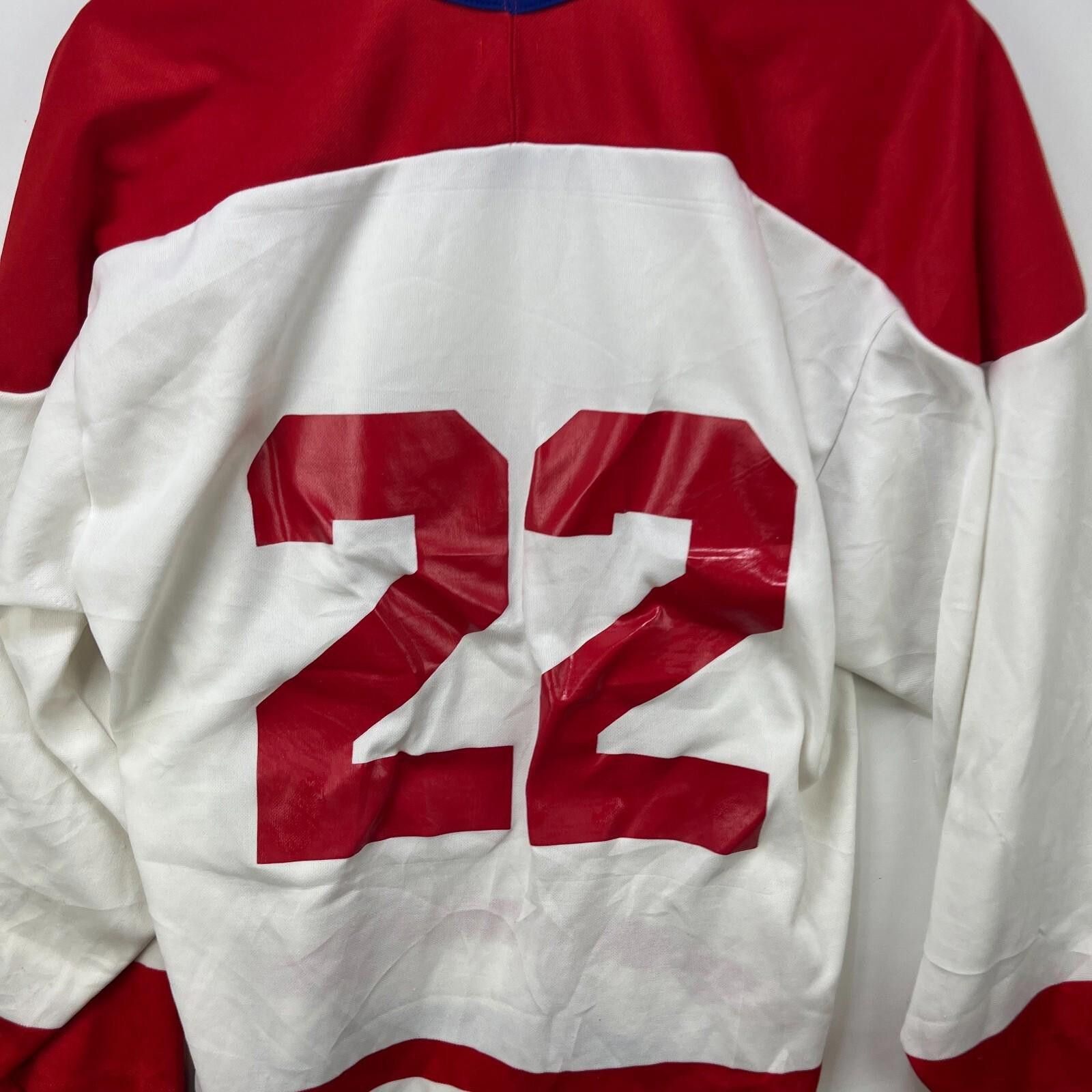 Ccm Vintage 90s Montreal Canadiens CCM Hockey Jersey #22 Large Size ONE SIZE - 7 Thumbnail