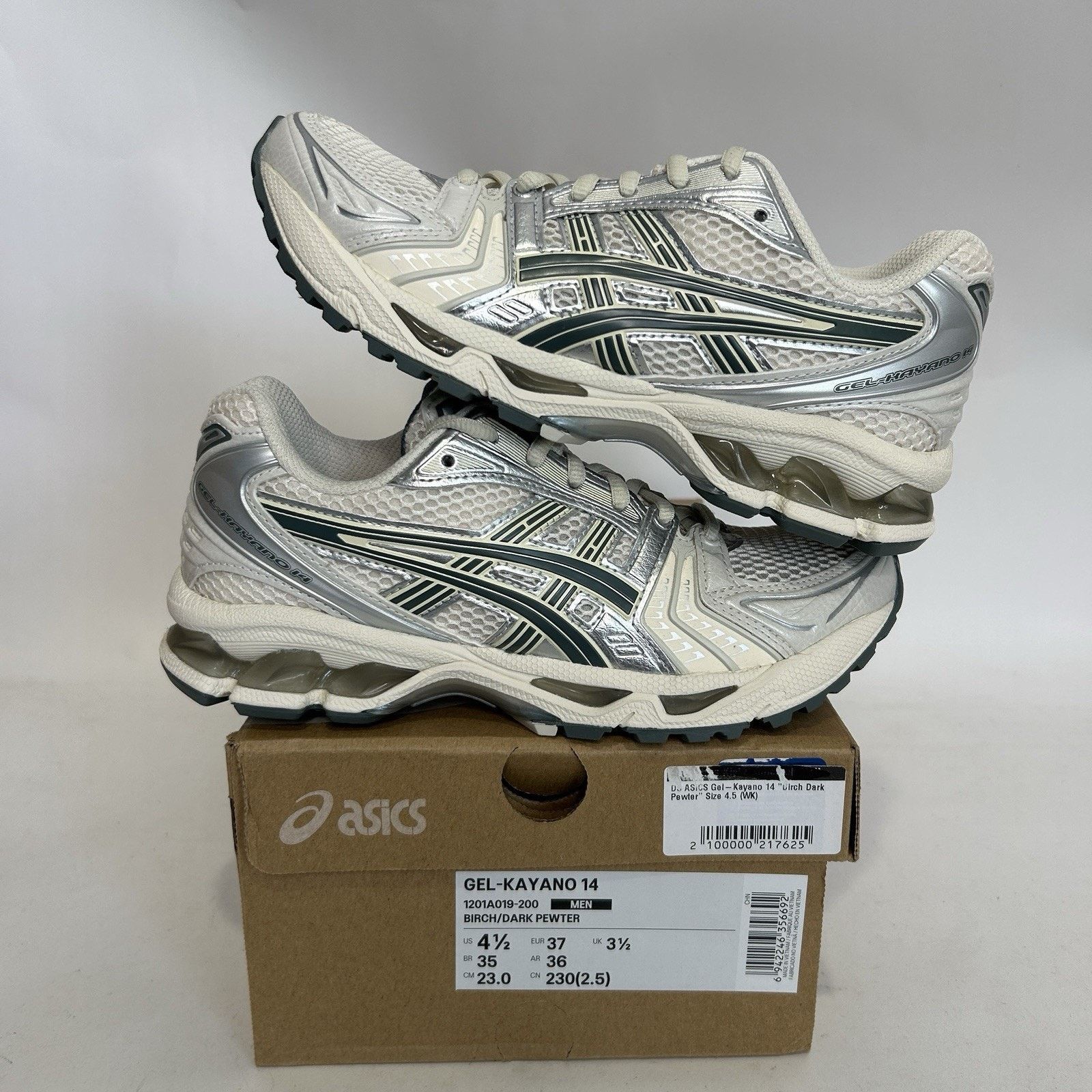 Asics ASICS Gel-Kayano 14 “Birch Dark Pewter” 1201A019-200 Size US 6 / IT 36 - 1 Thumbnail