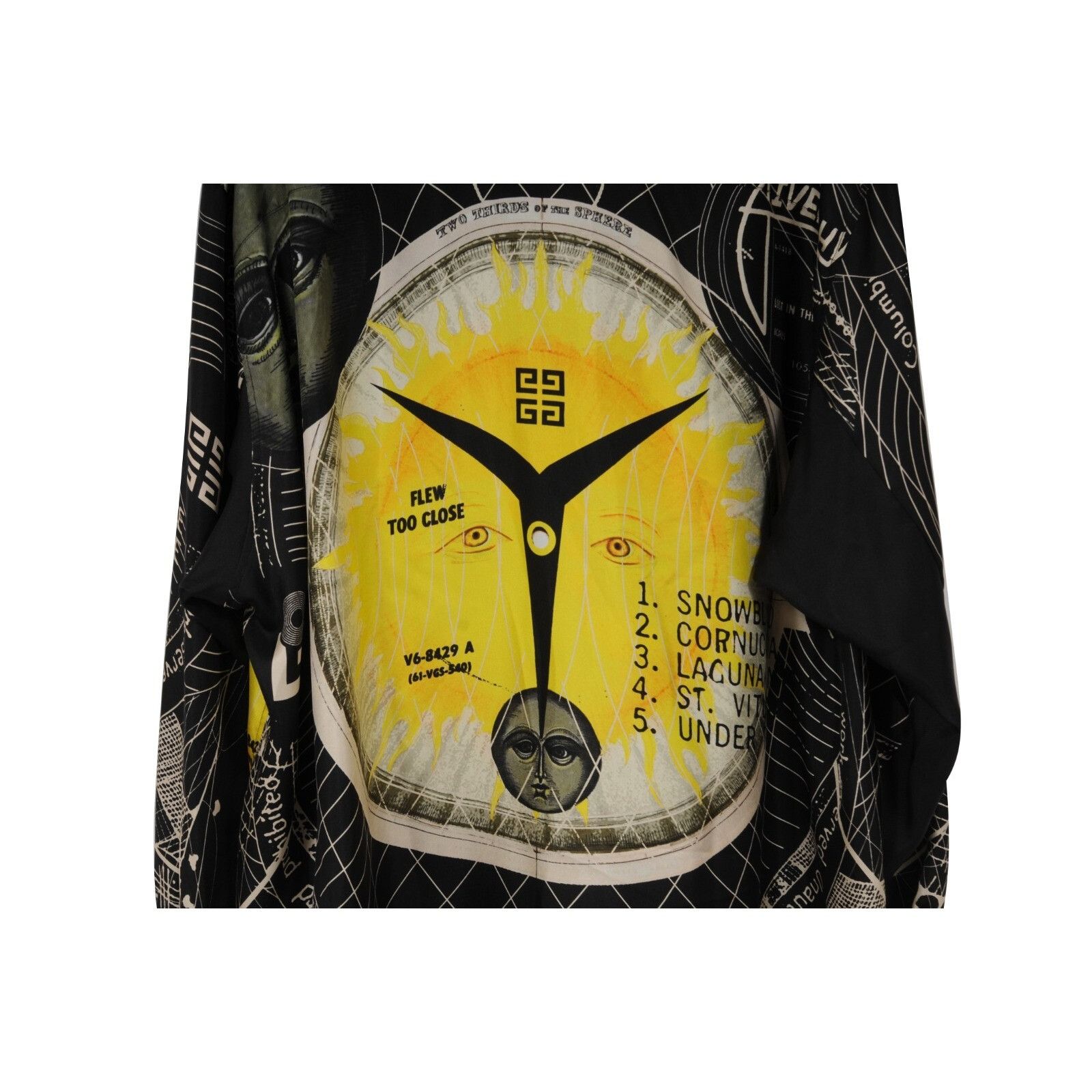 Givenchy Givenchy Mens Icarus Sun Button Down Shirt 41 / 16 Black Yel Size US M / EU 48-50 / 2 - 3 Thumbnail