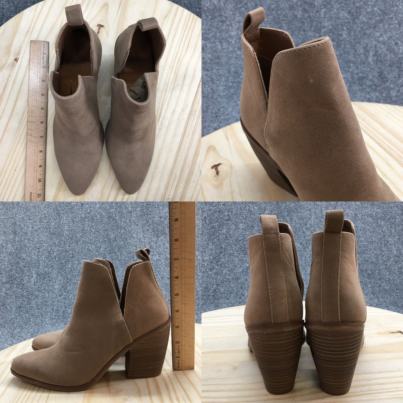 Vintage Universal Thread Boots Women 8.5 Brown Split Ankle Block Heel Casual Fabric Boots Women 8.5 Brown Block Heel Ankle Bootie Size US 9 / IT 39 - 8 Thumbnail