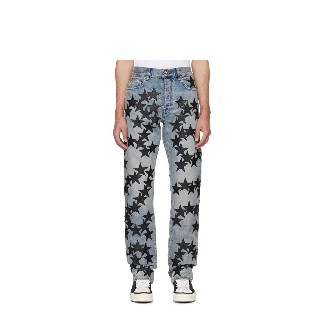 Amiri oc11z0225 Chemist Straight Jeans in Blue/Black Size US 29 - 1 Thumbnail