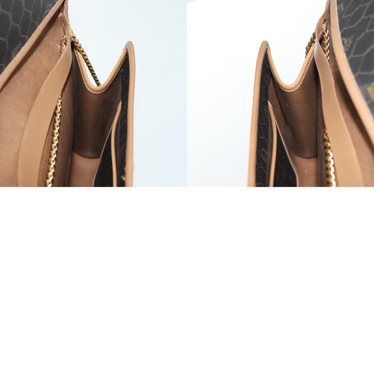 Dior DIOR Honeycomb Canvas Chain Shoulder Bag Pvc Black Gold Size ONE SIZE - 12 Thumbnail