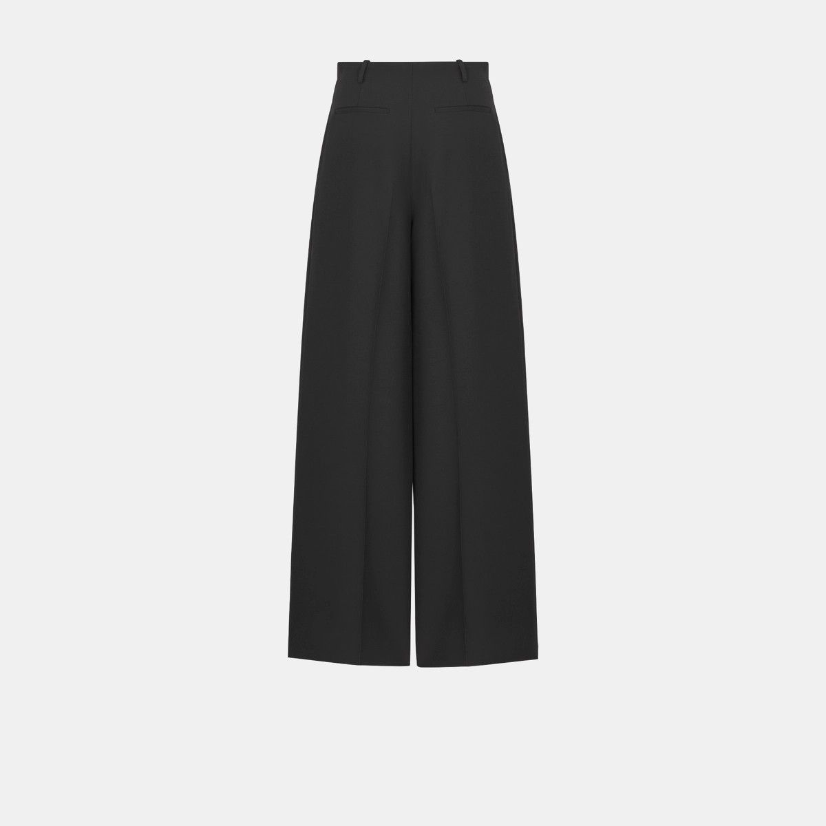 Dior o1bcso1str0225 Pleated Flared Pants in Black Size 26" / US 2 / IT 38 - 2 Thumbnail