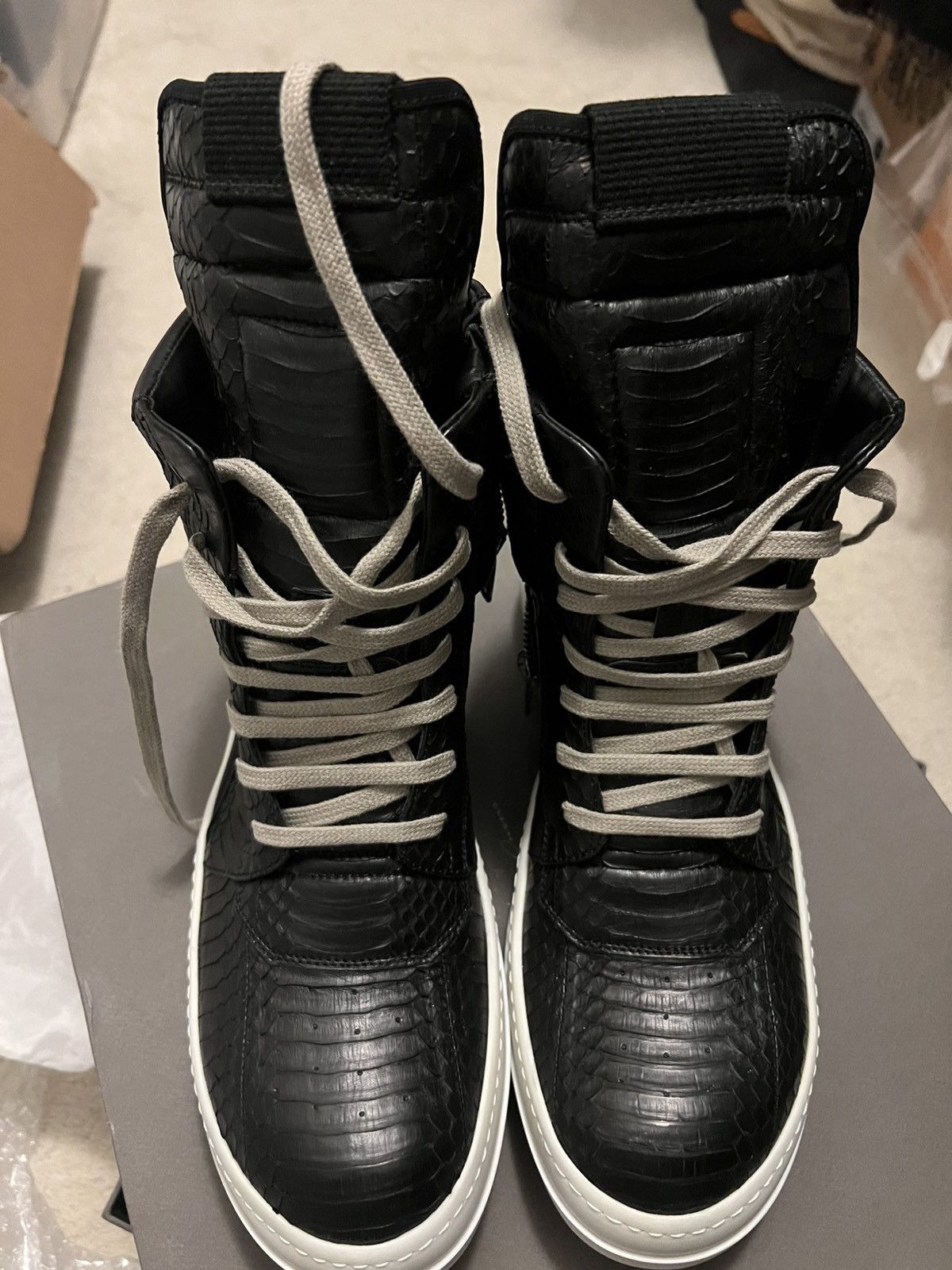 Rick Owens Super Rare Rick Owens Python Leather Geobasket Size 9 Size US 9 / EU 42 - 3 Thumbnail