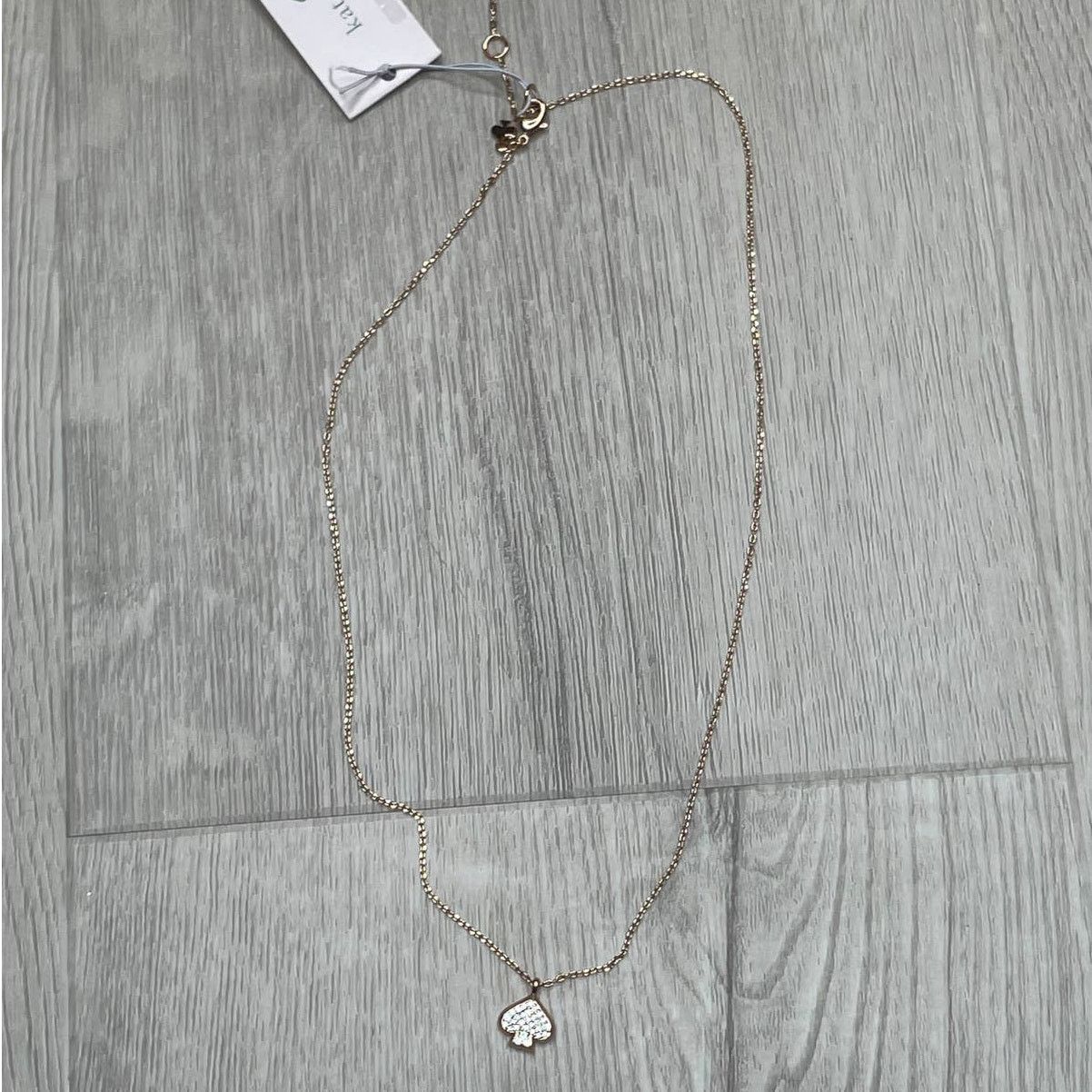 Kate Spade Kate Spade Rose Gold Everyday Spade Pave Mini Necklace Size ONE SIZE - 2 Thumbnail