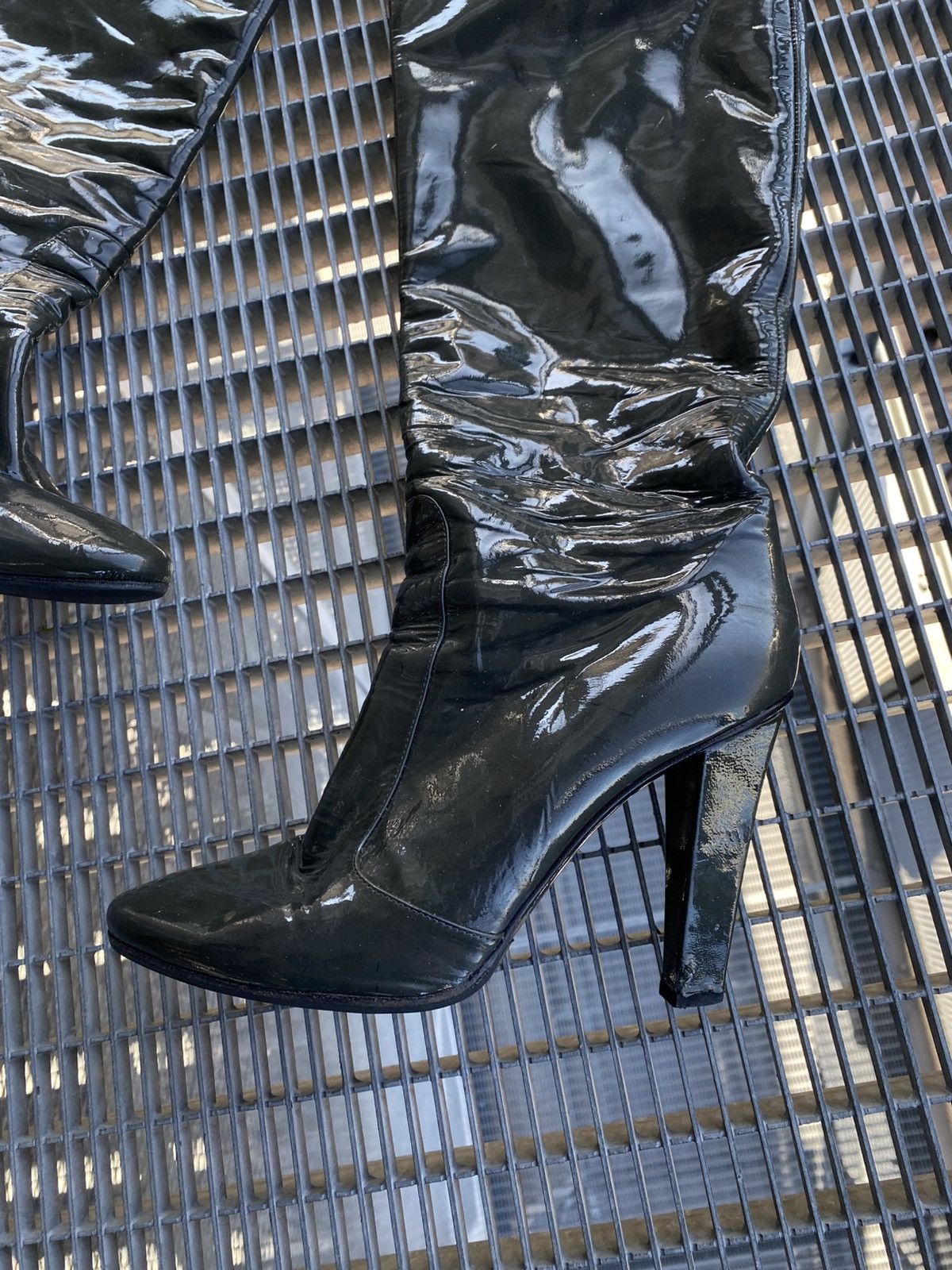 Jimmy Choo Jimmy Choo Latex Knee Length Boots Heels Size US 9.5 / IT 39.5 - 4 Thumbnail